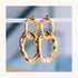 Oorhangers dames goud – stijlvolle gebutste oorbellen van stainless steel, waterproof en hypoallergeen