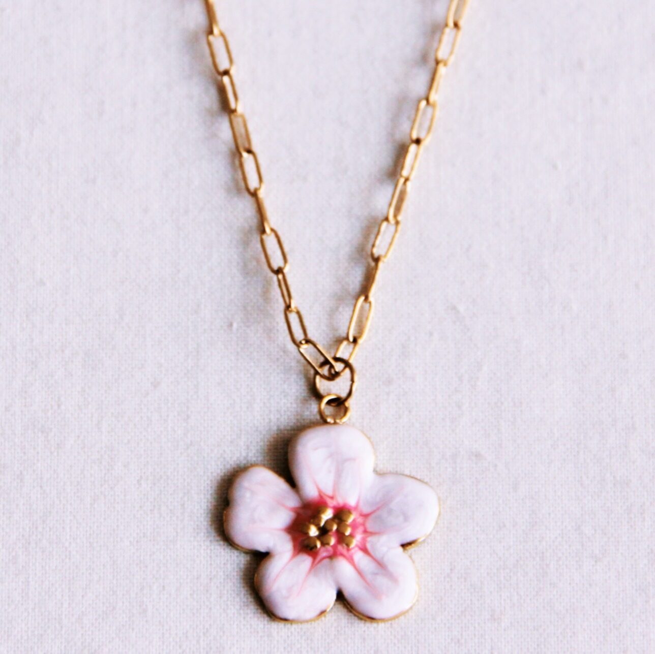 D-chain bloem halsketting