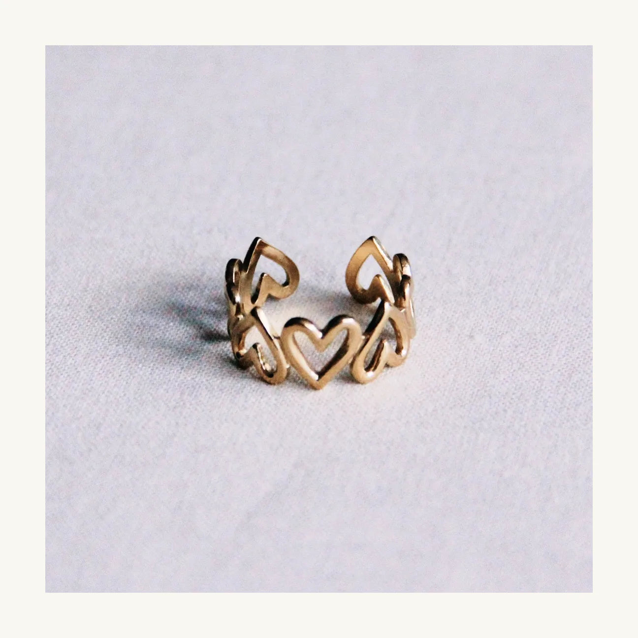 heart verstelbare ring
