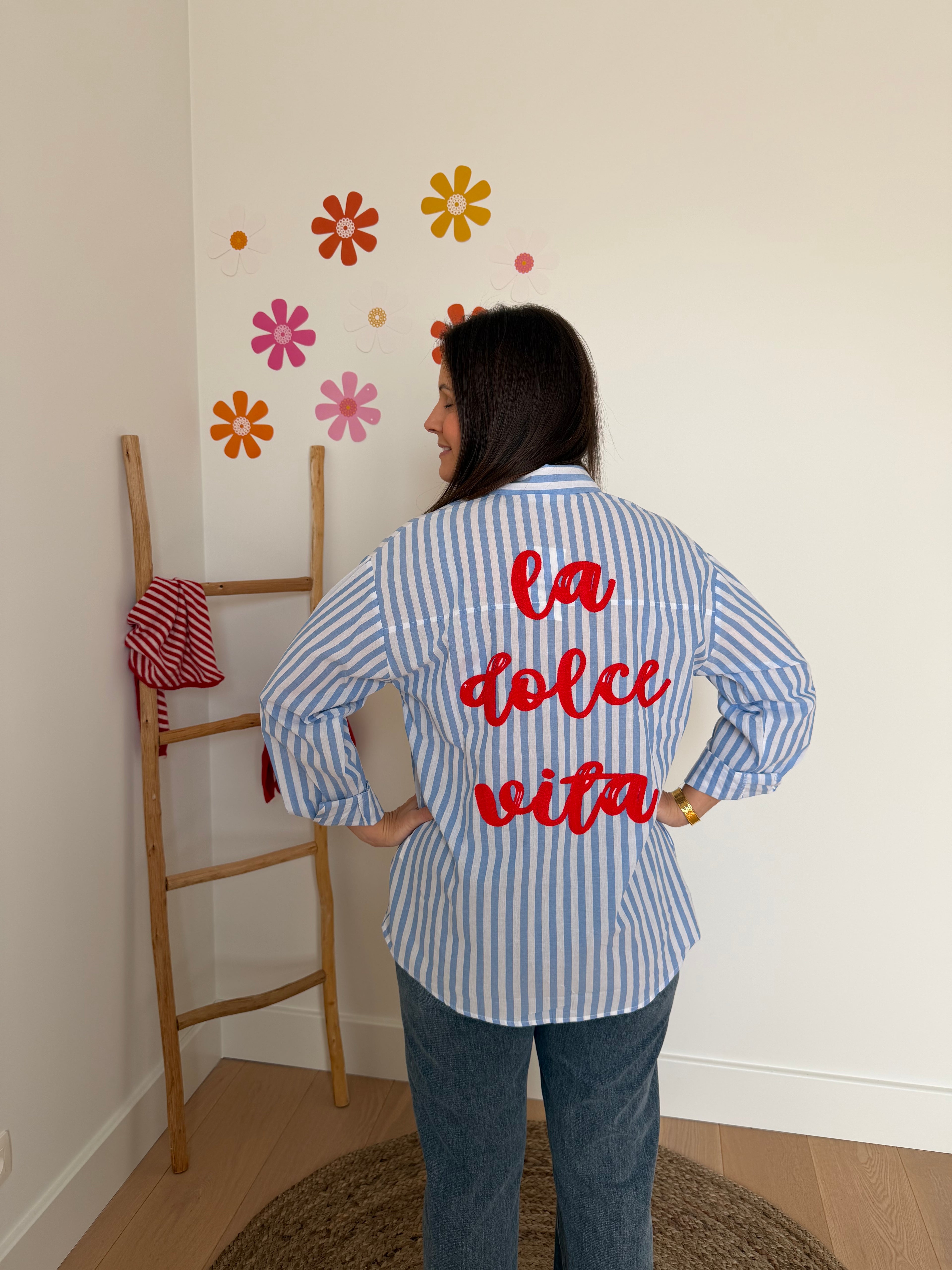 Blauw wit gestreepte blouse - My Dressing