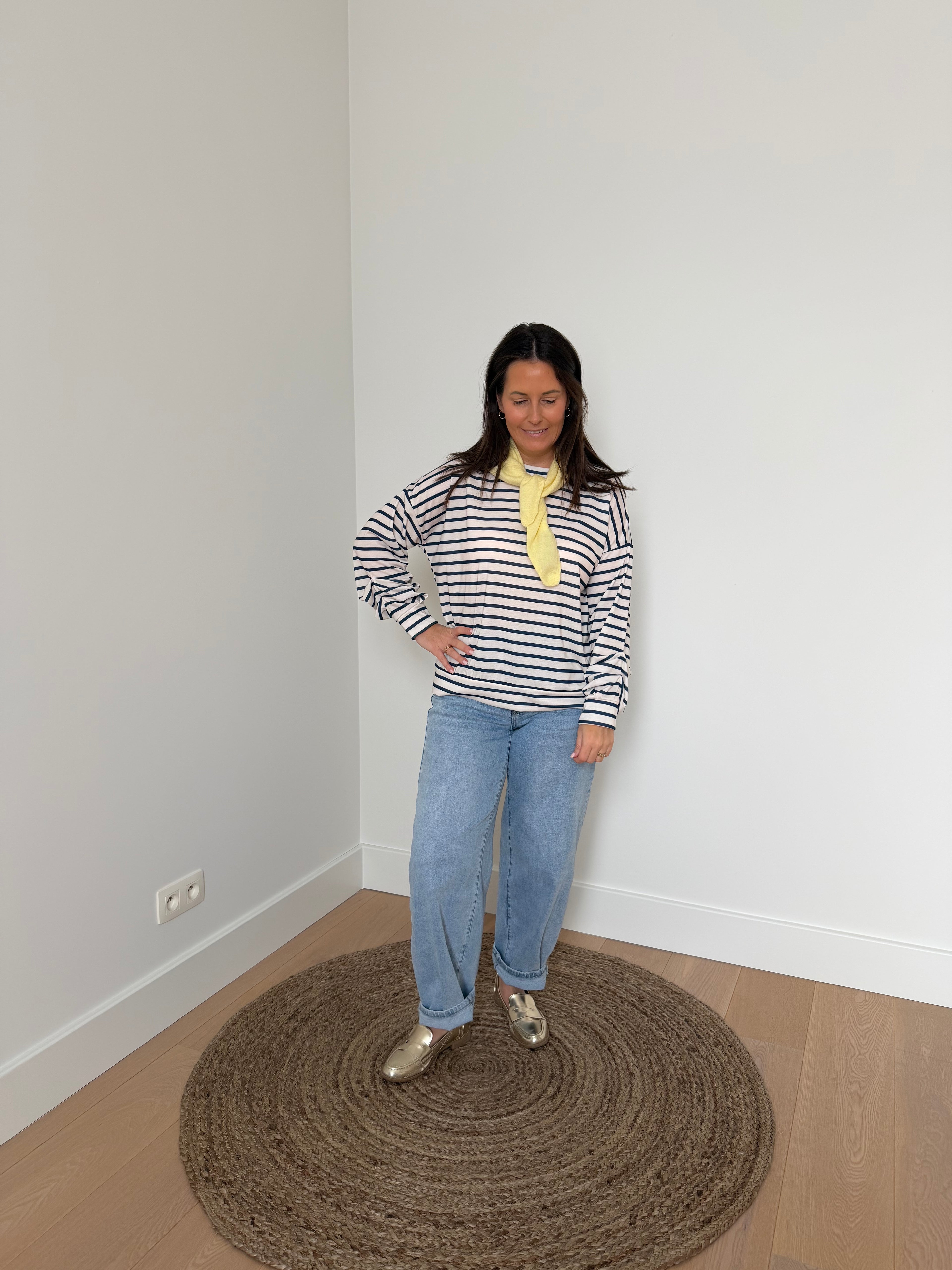 Gestreept shirt marine