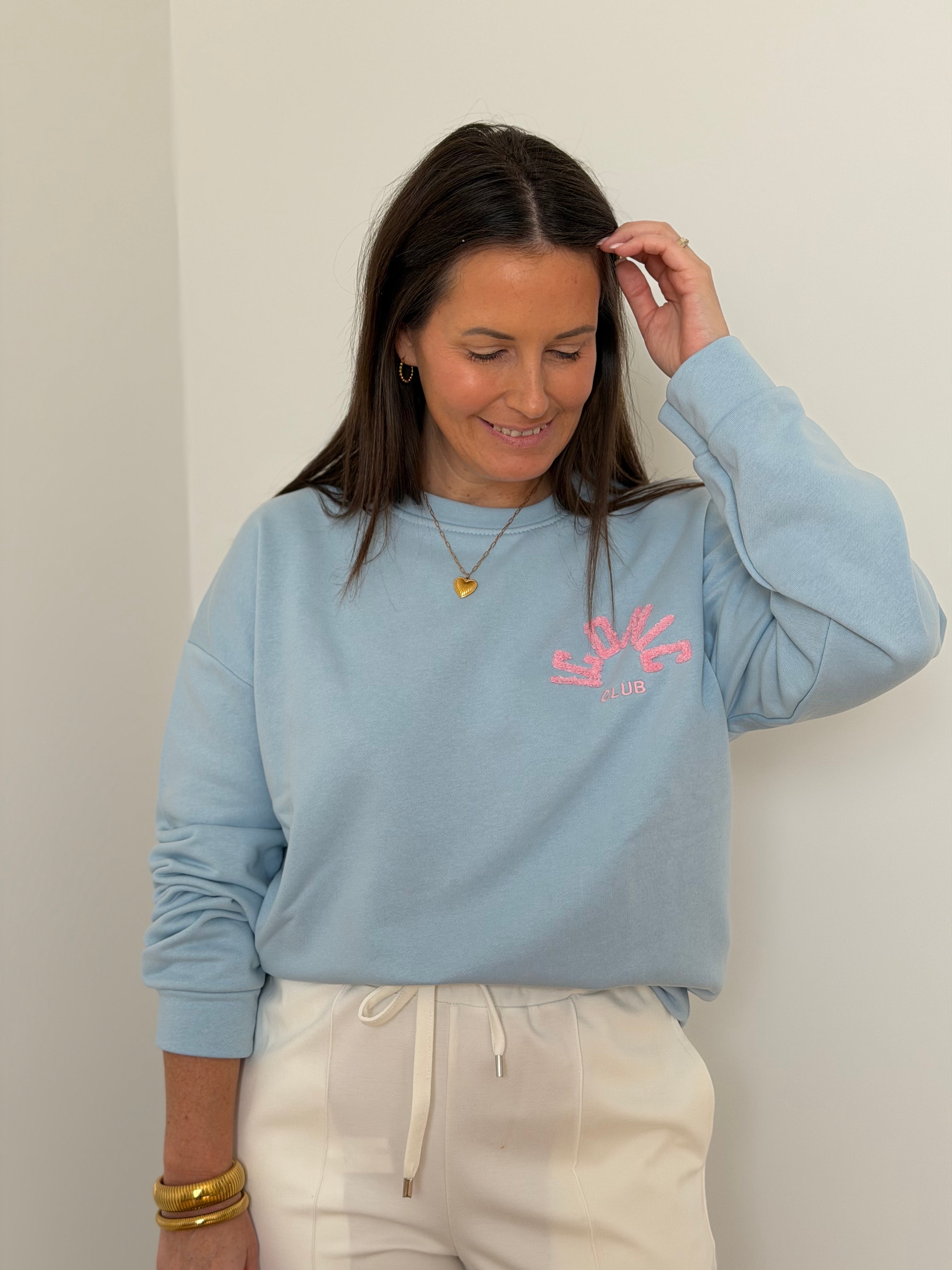 babyblauwe iconic sweater - My Dressing