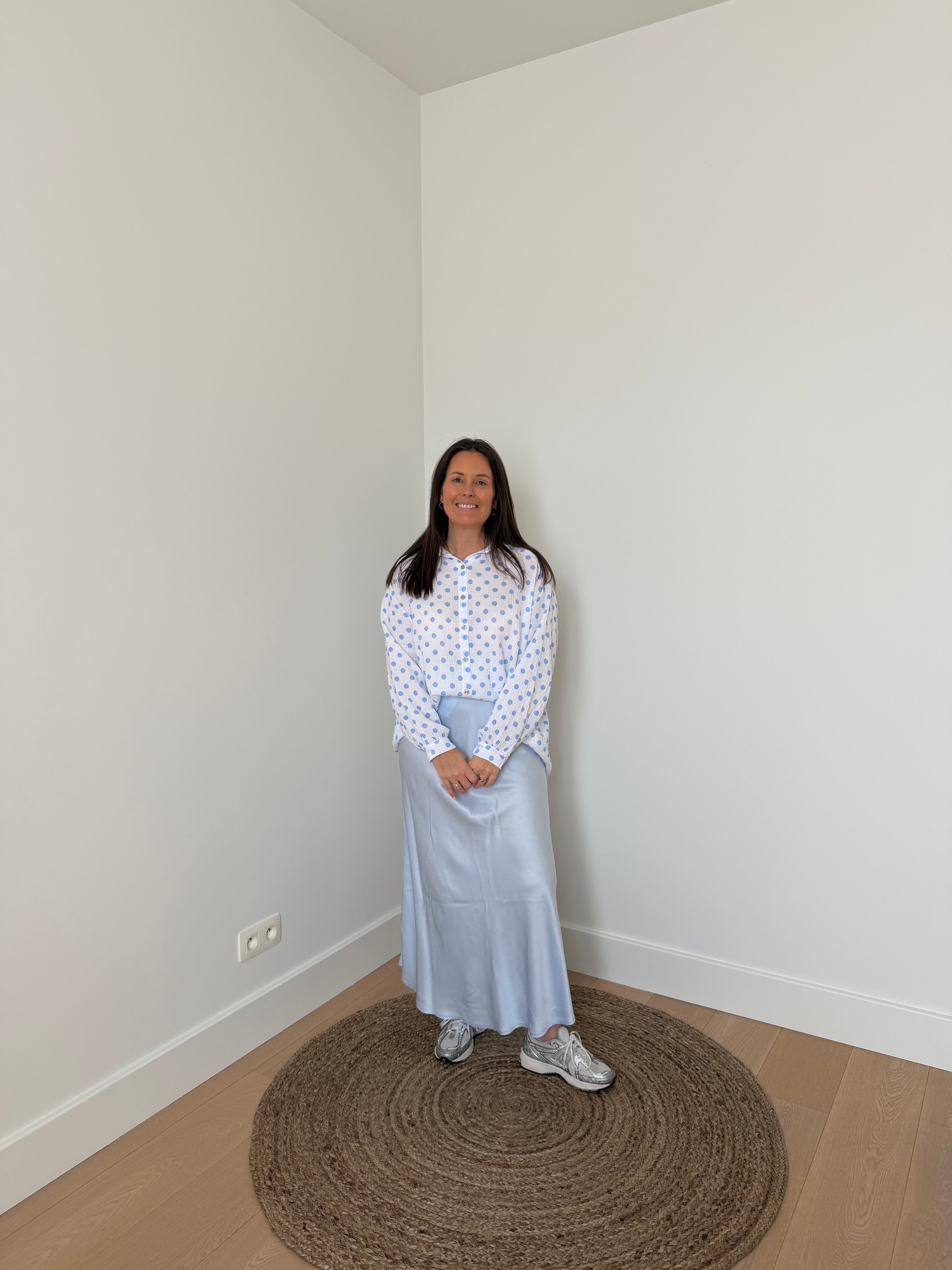 lange rok in babyblauw - My Dressing