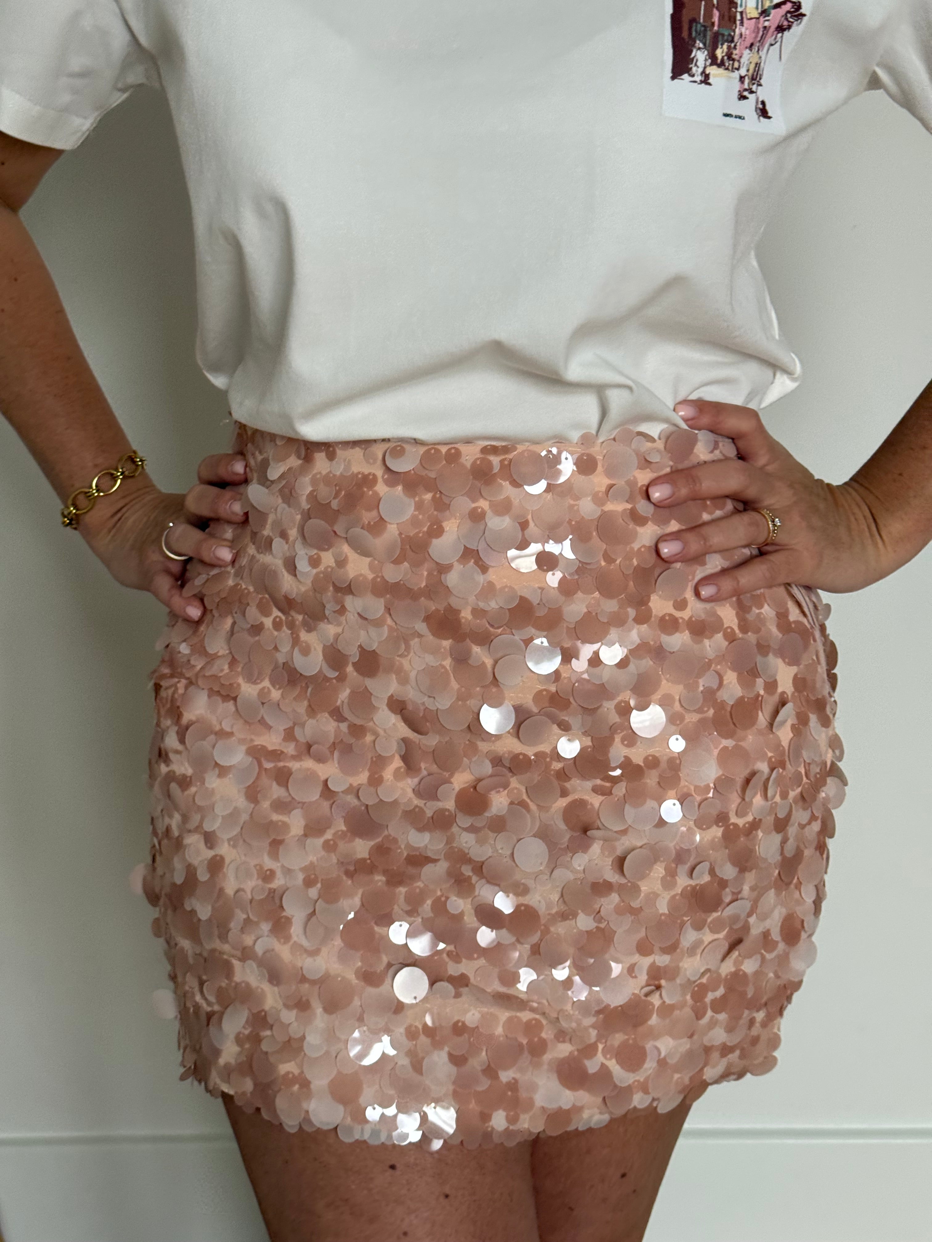 Roze pailetten rok - My Dressing