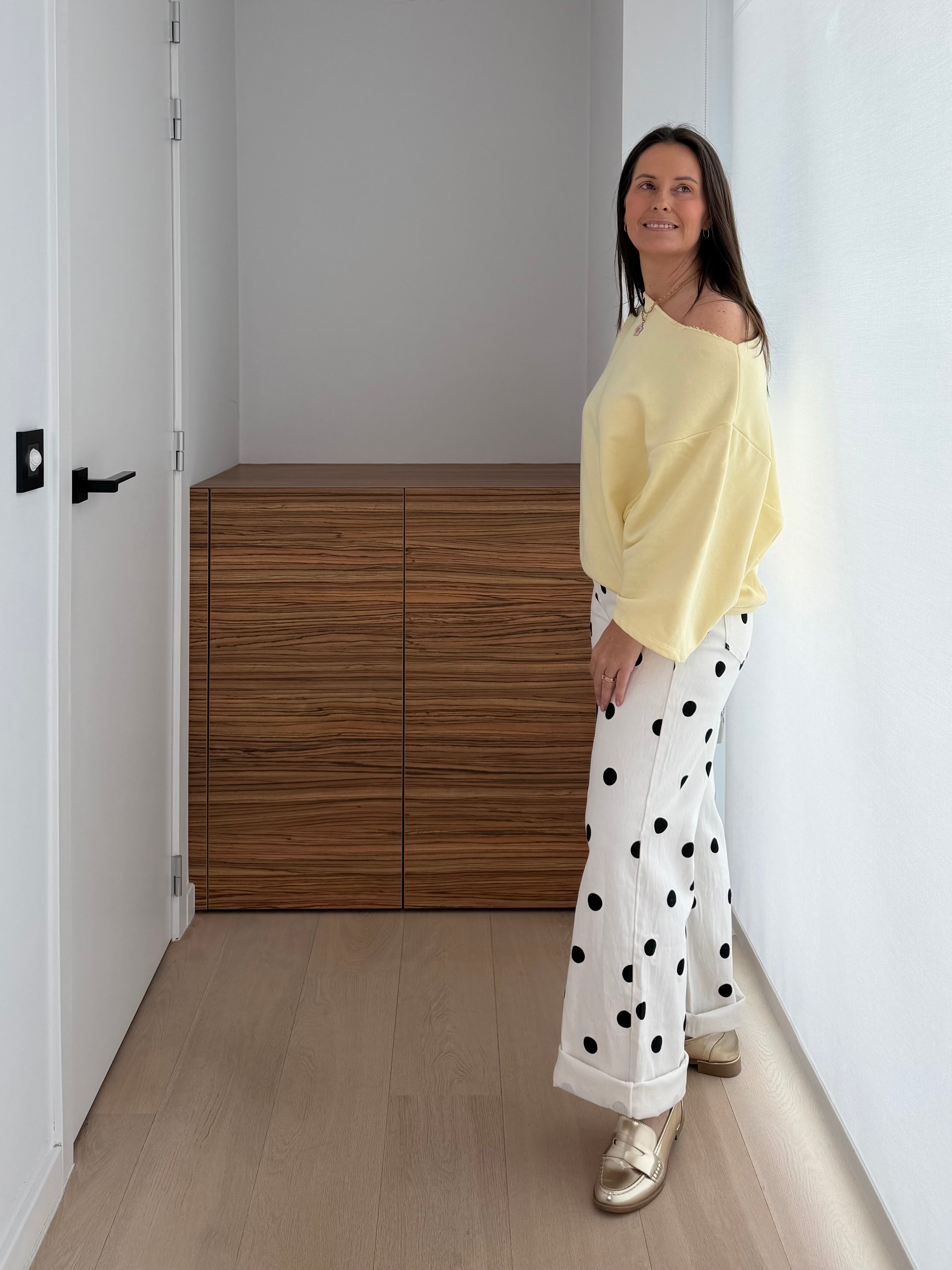Off shoulder sweater voor dames in zachte grijze stof