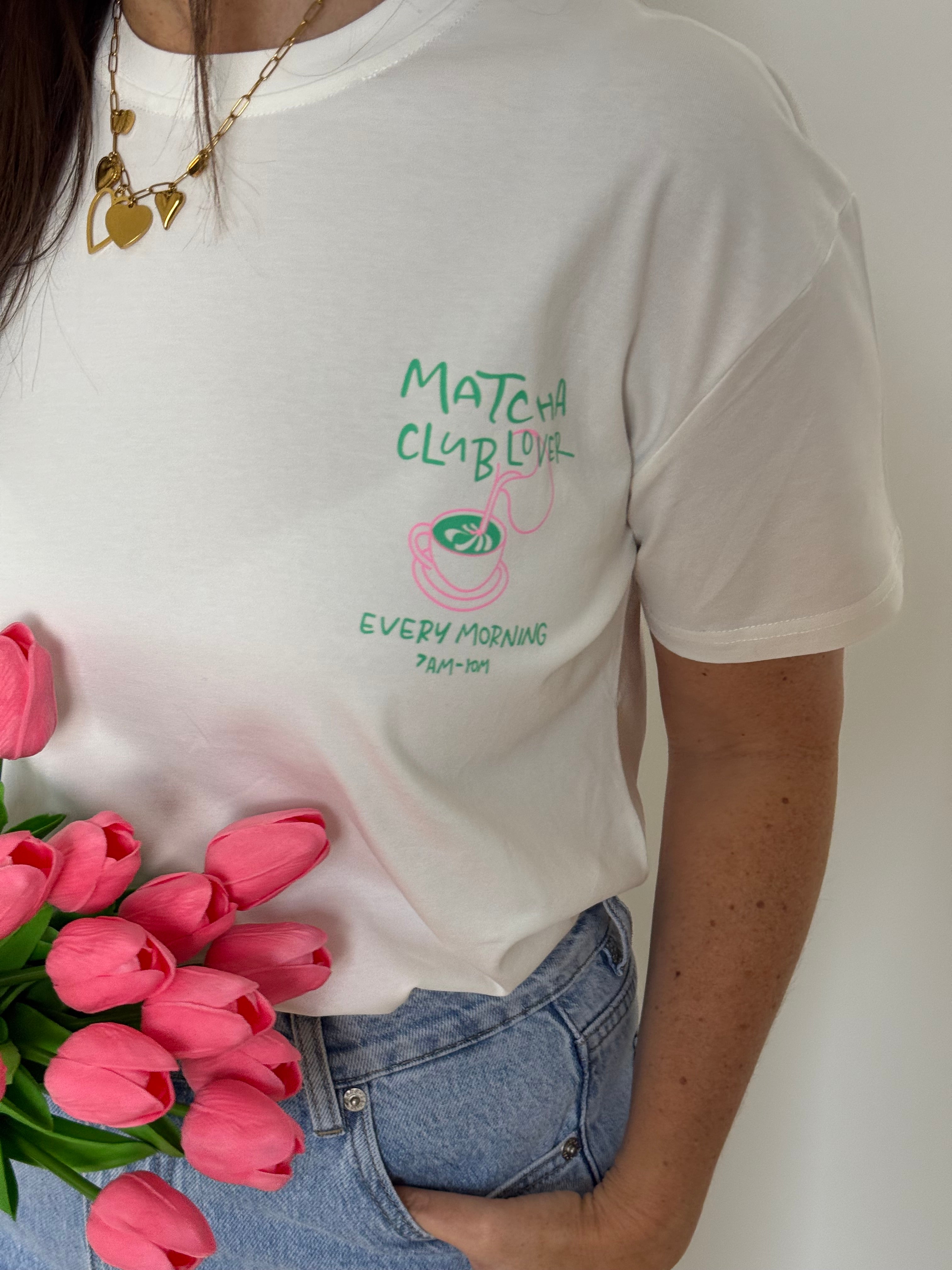 Matcha t-shirt wit - My Dressing