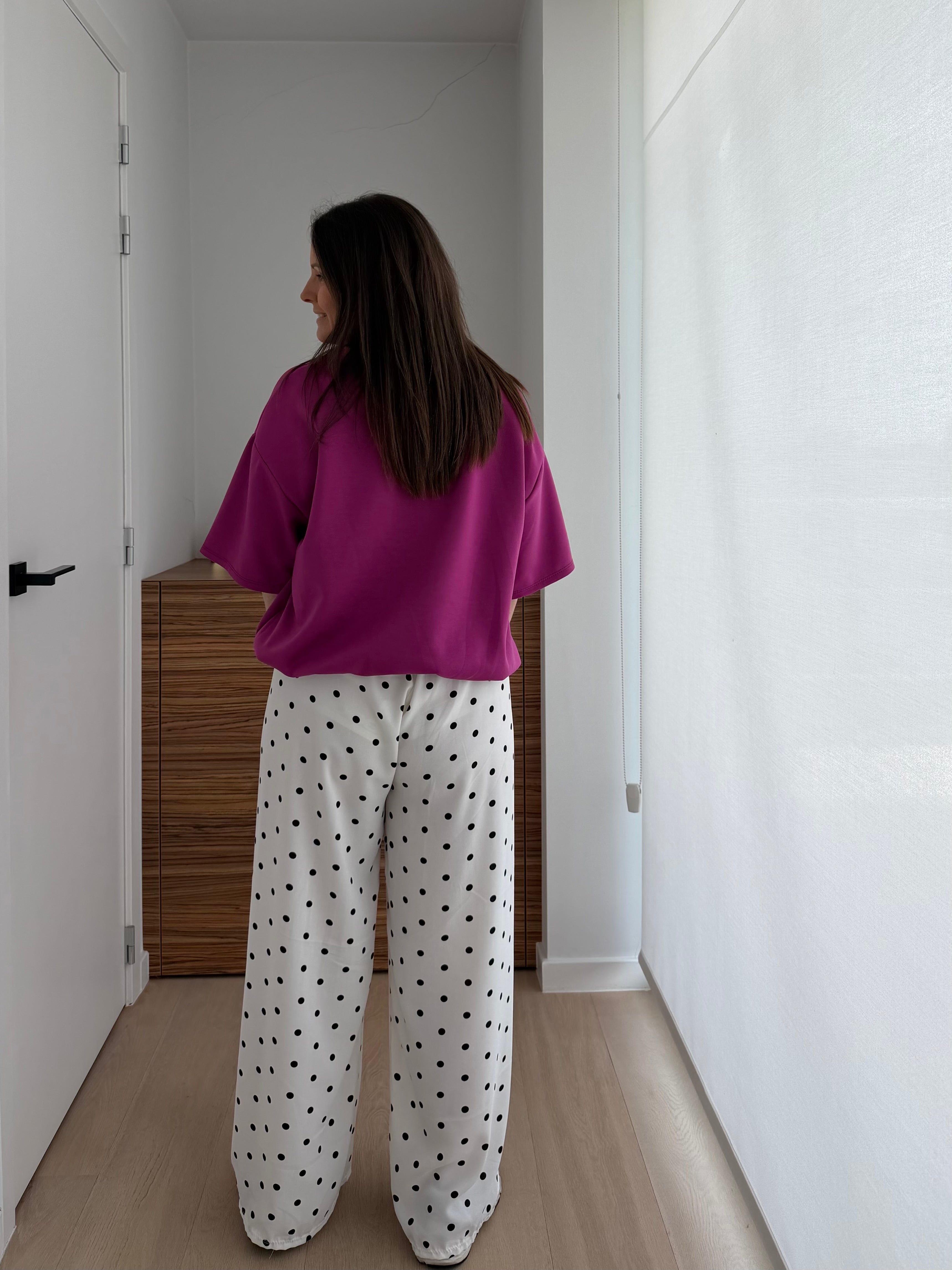Cropped oversized t-shirt in fushia My Dressing