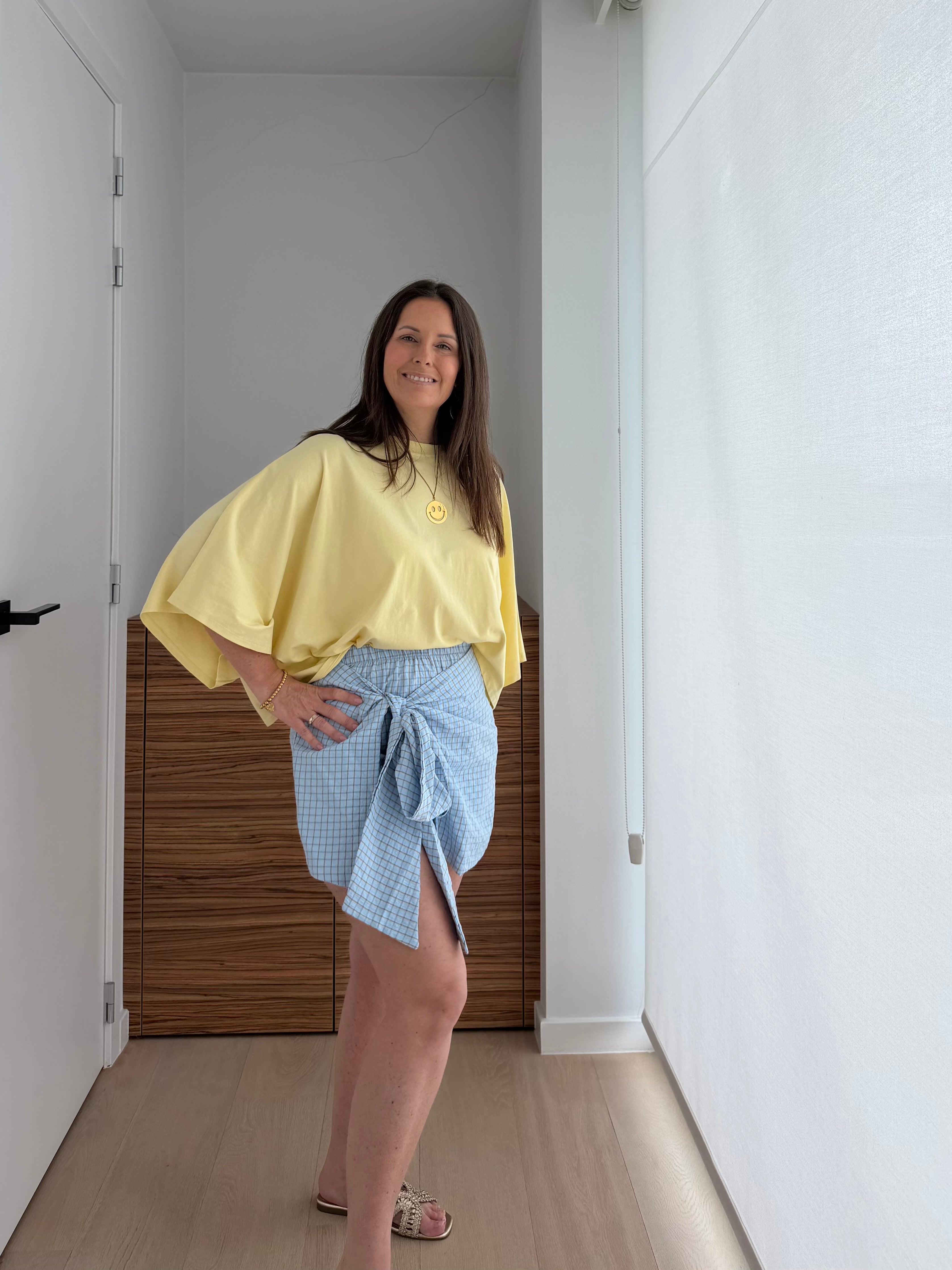 Gele cropped oversized t-shirt - My Dressing