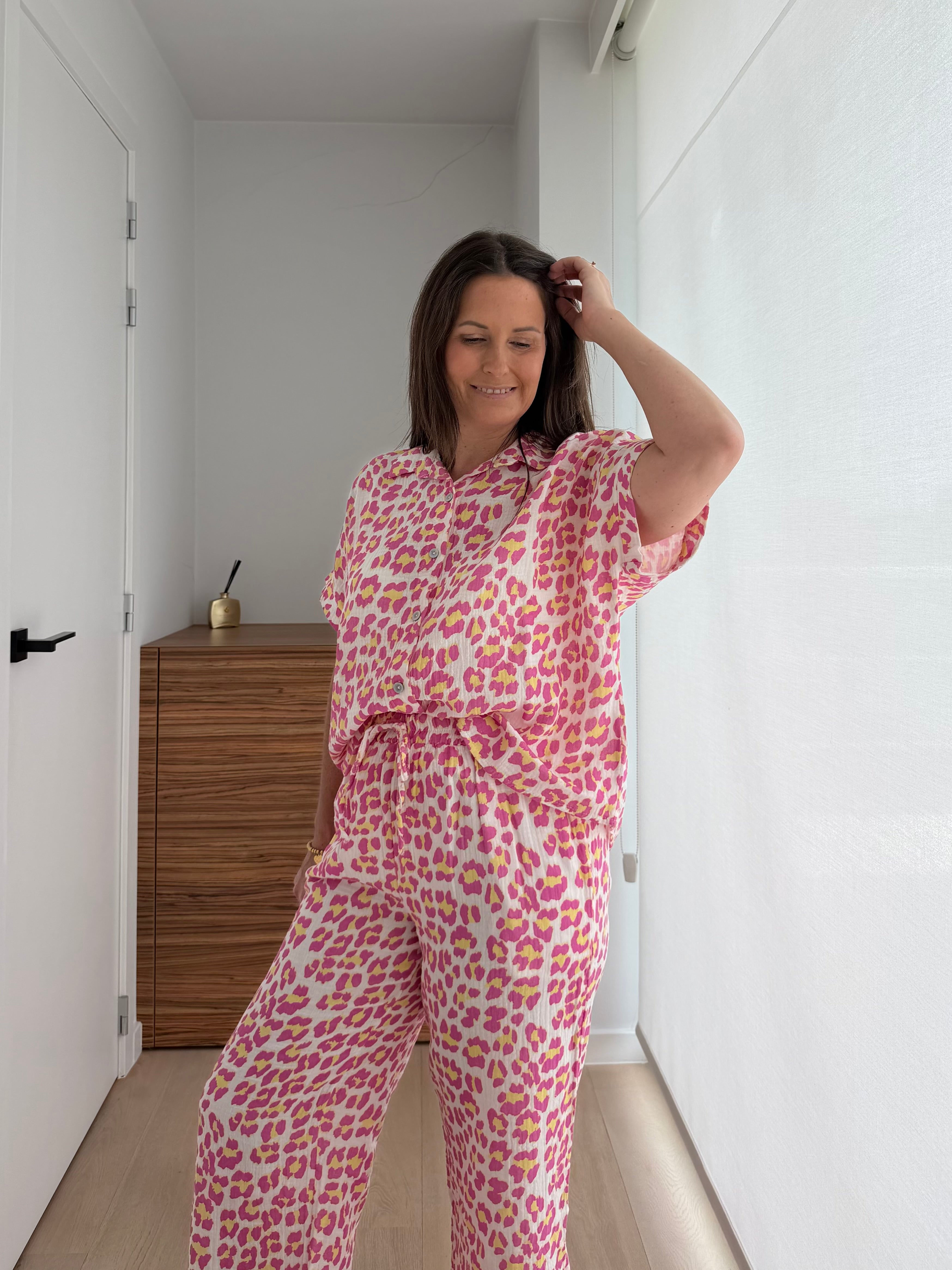Roze leopard set in tetra - My Dressing