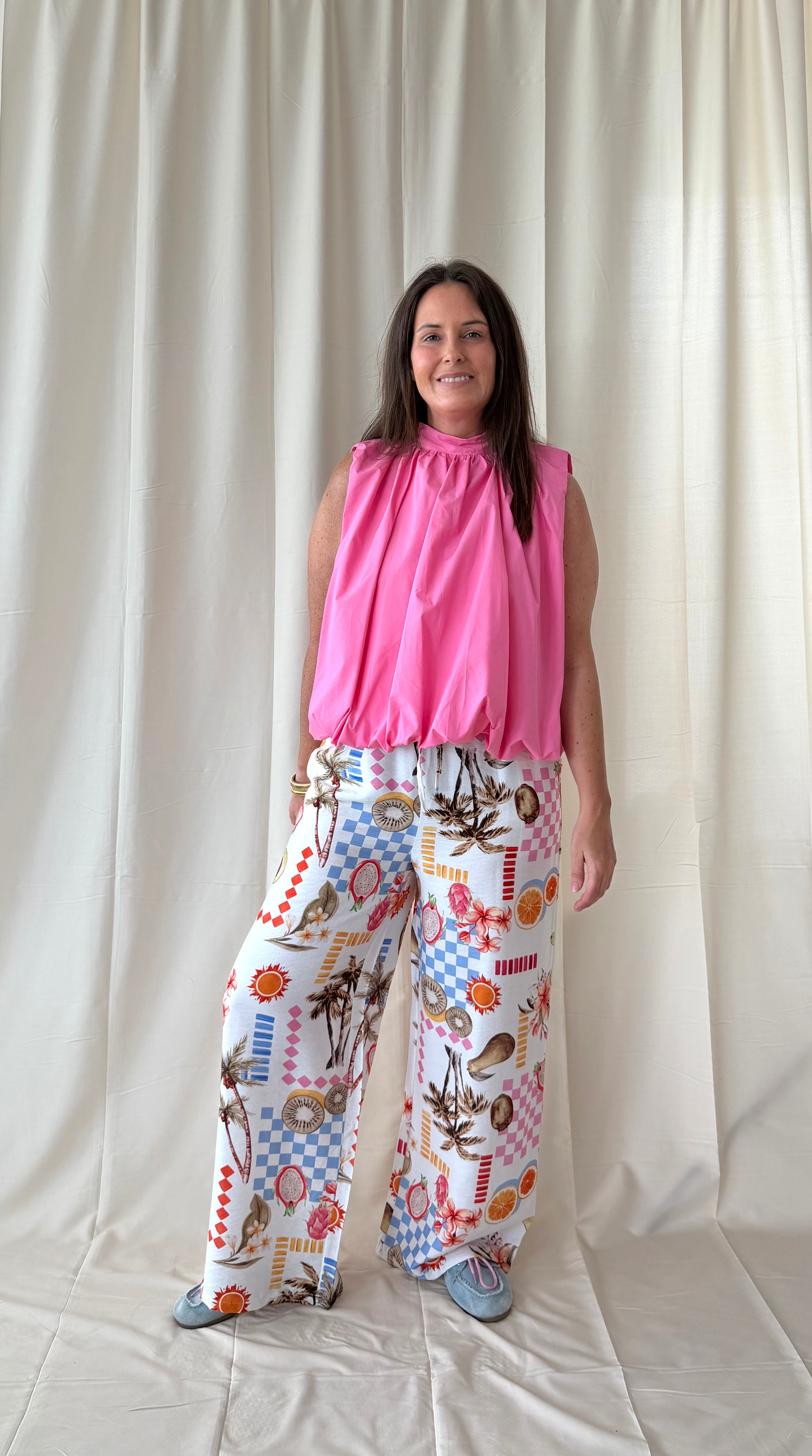 Mouwloze backless blouse in roze - My Dressing