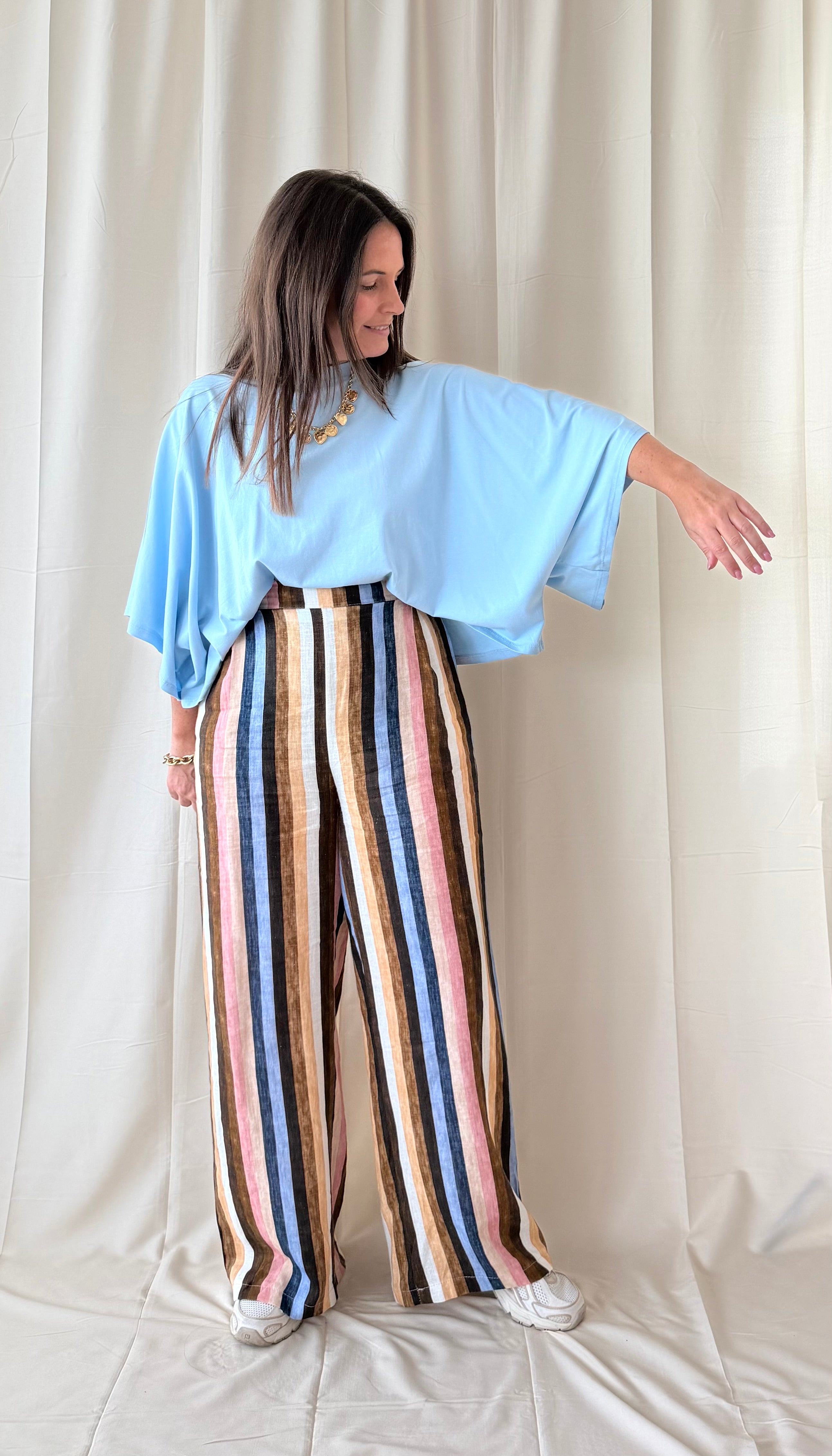 Oversized t-shirt in lichtblauw - My Dressing