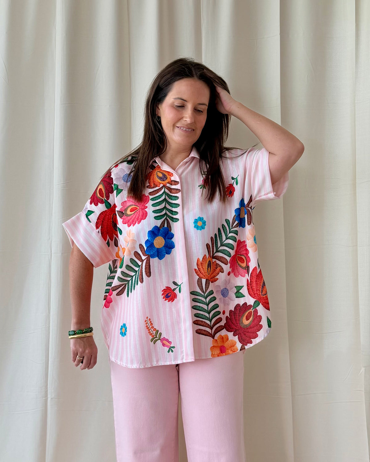 Fiore blouse roze