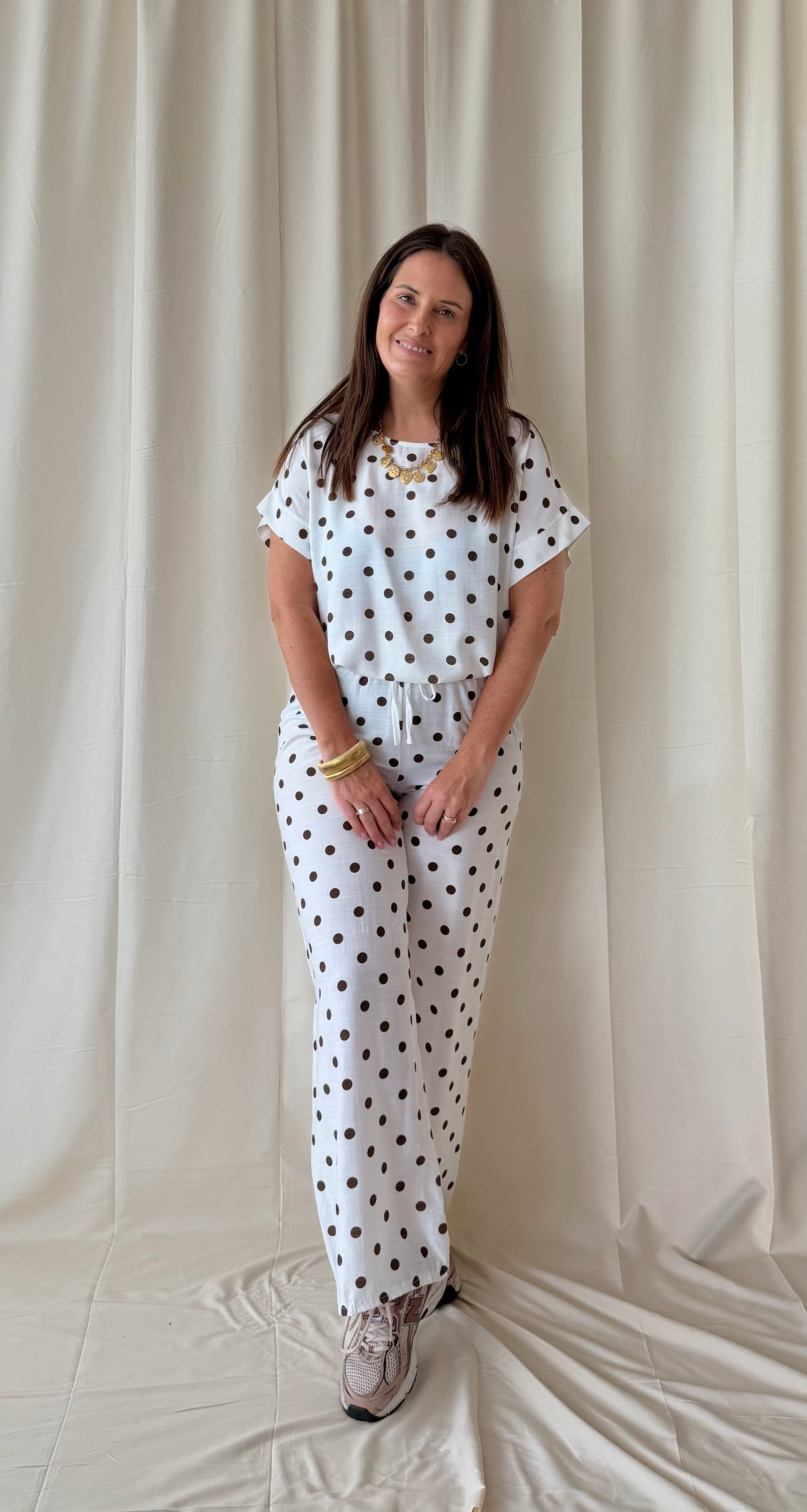 Witte polka dot set - My Dressing