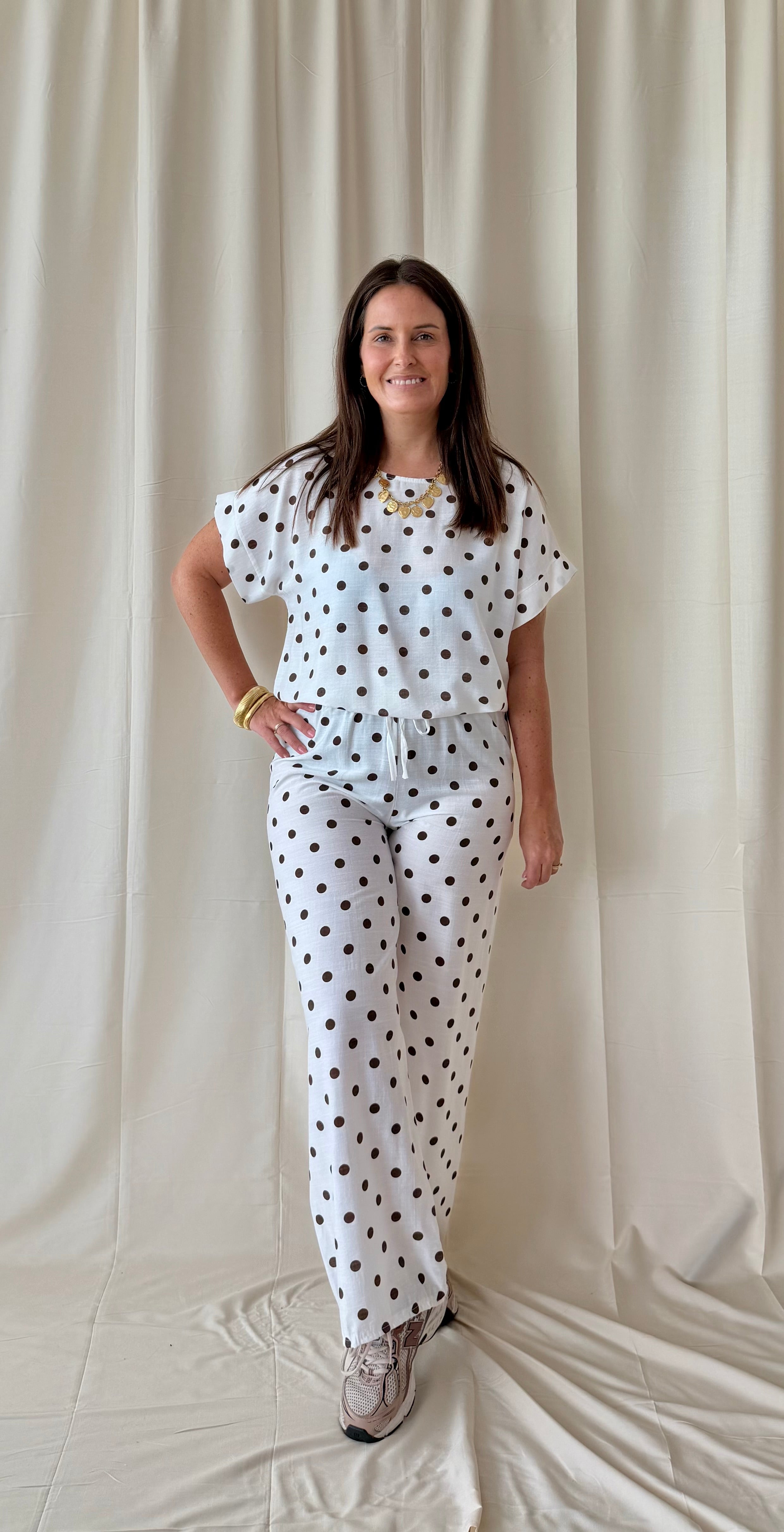 Witte polka dot set - My Dressing