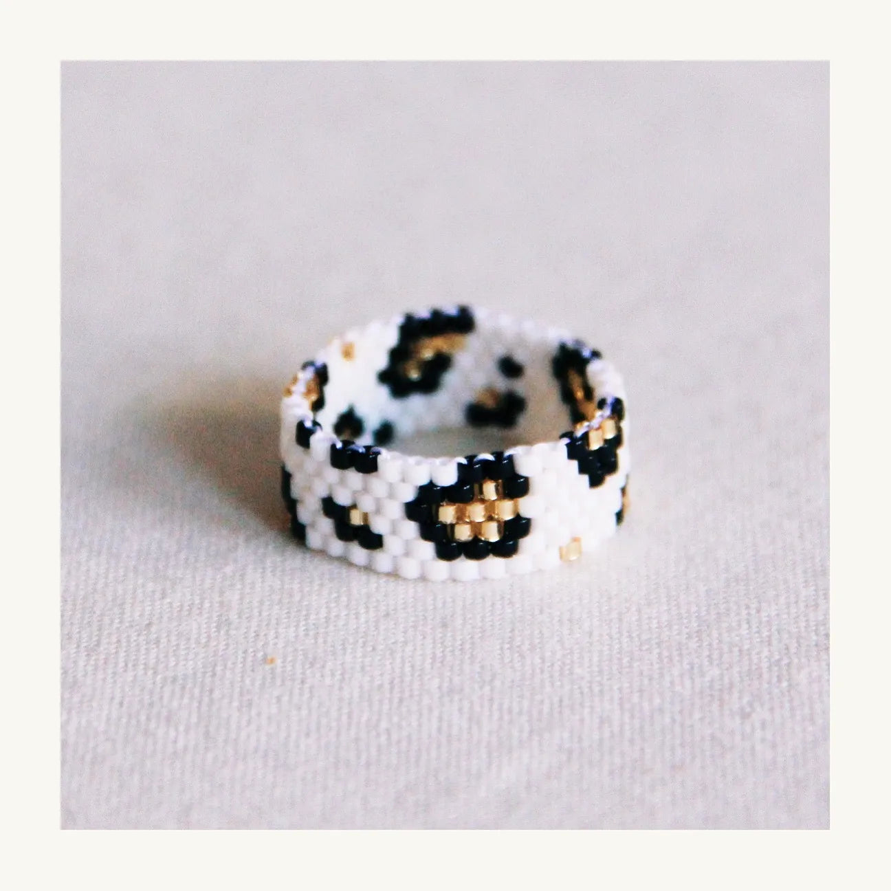 Leopard weef ring Bazou