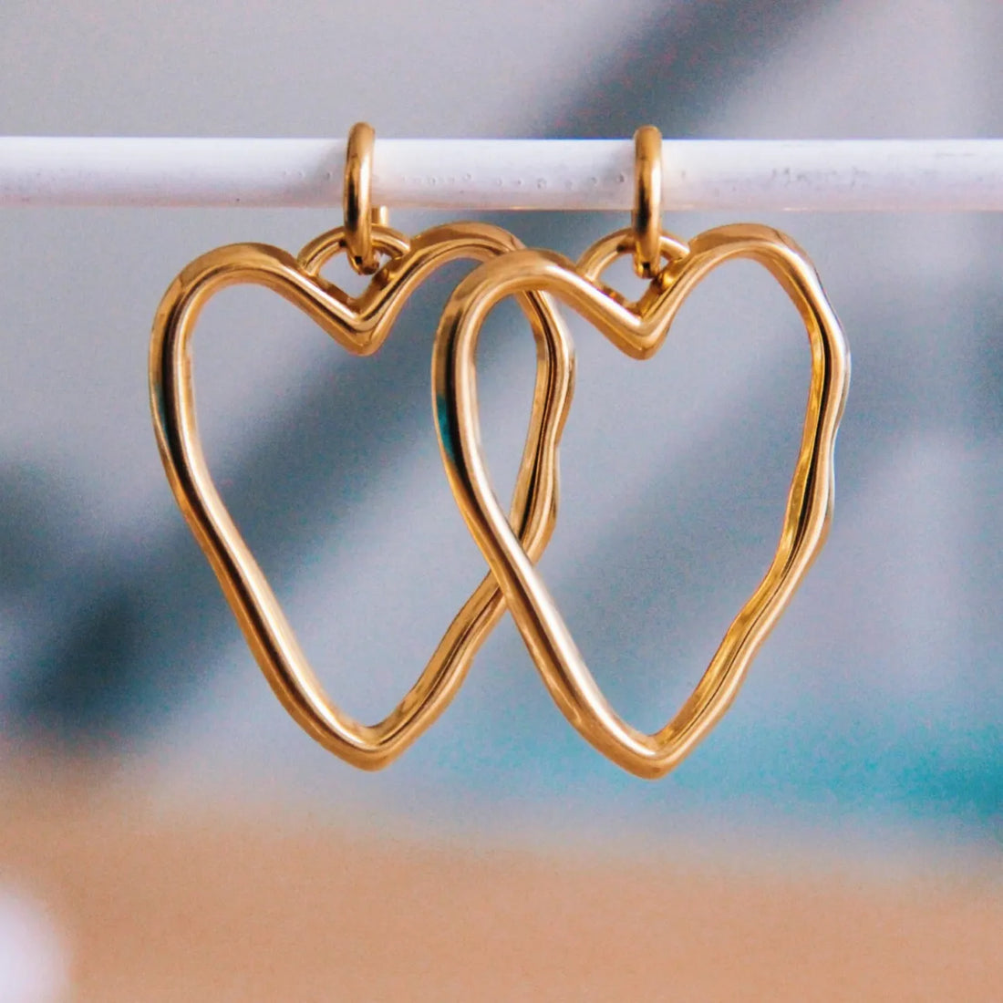 XL open heart earrings Bazou