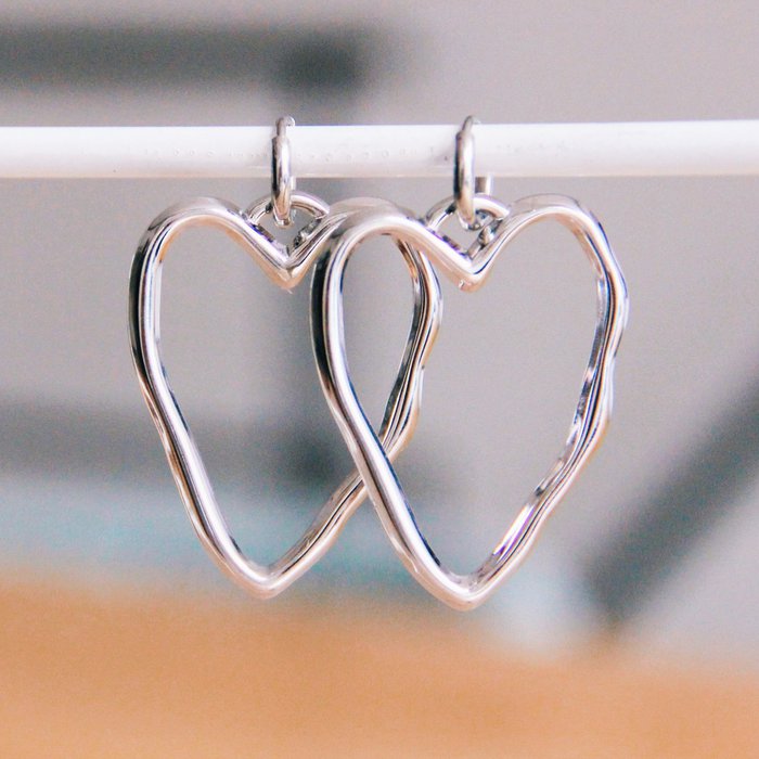 XL open heart earrings Bazou