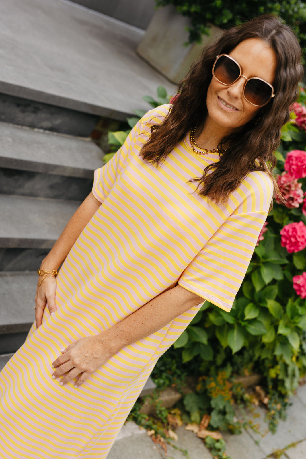 Sunset stripes dress