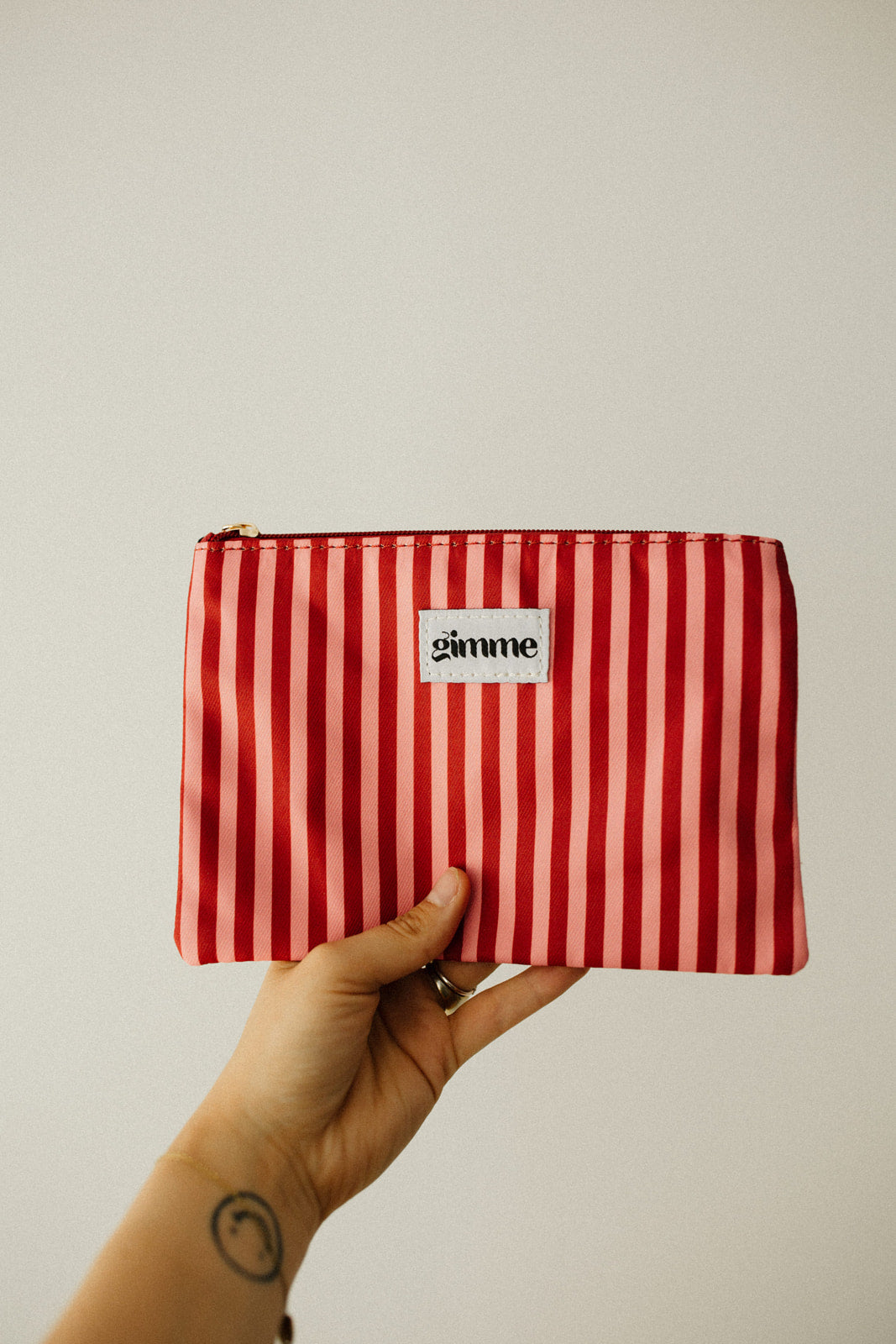 Stripe make up bag