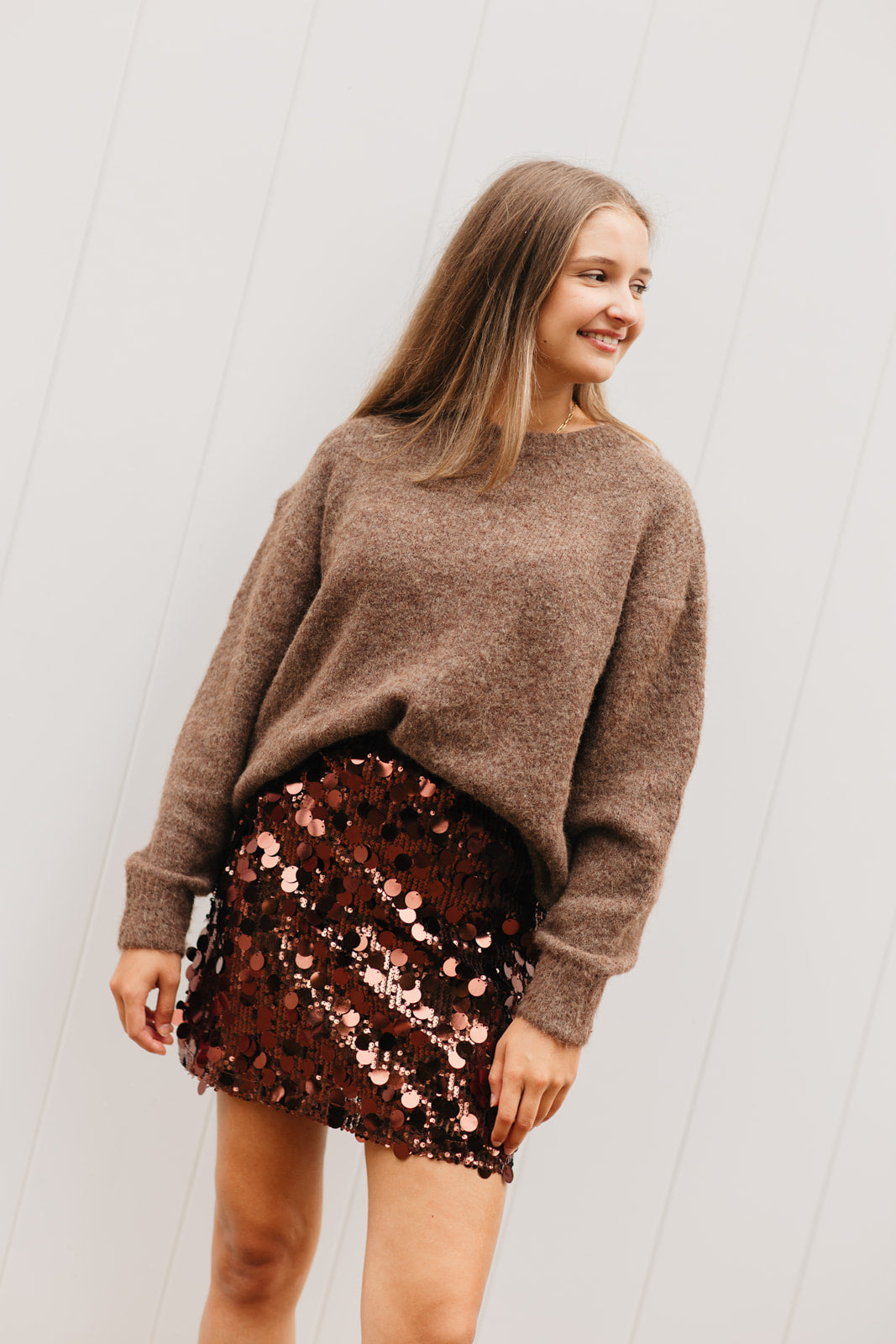 Dames trui basic – cosy knit met gerecycleerde wolmix, warm en stretchy voor herfst en winter