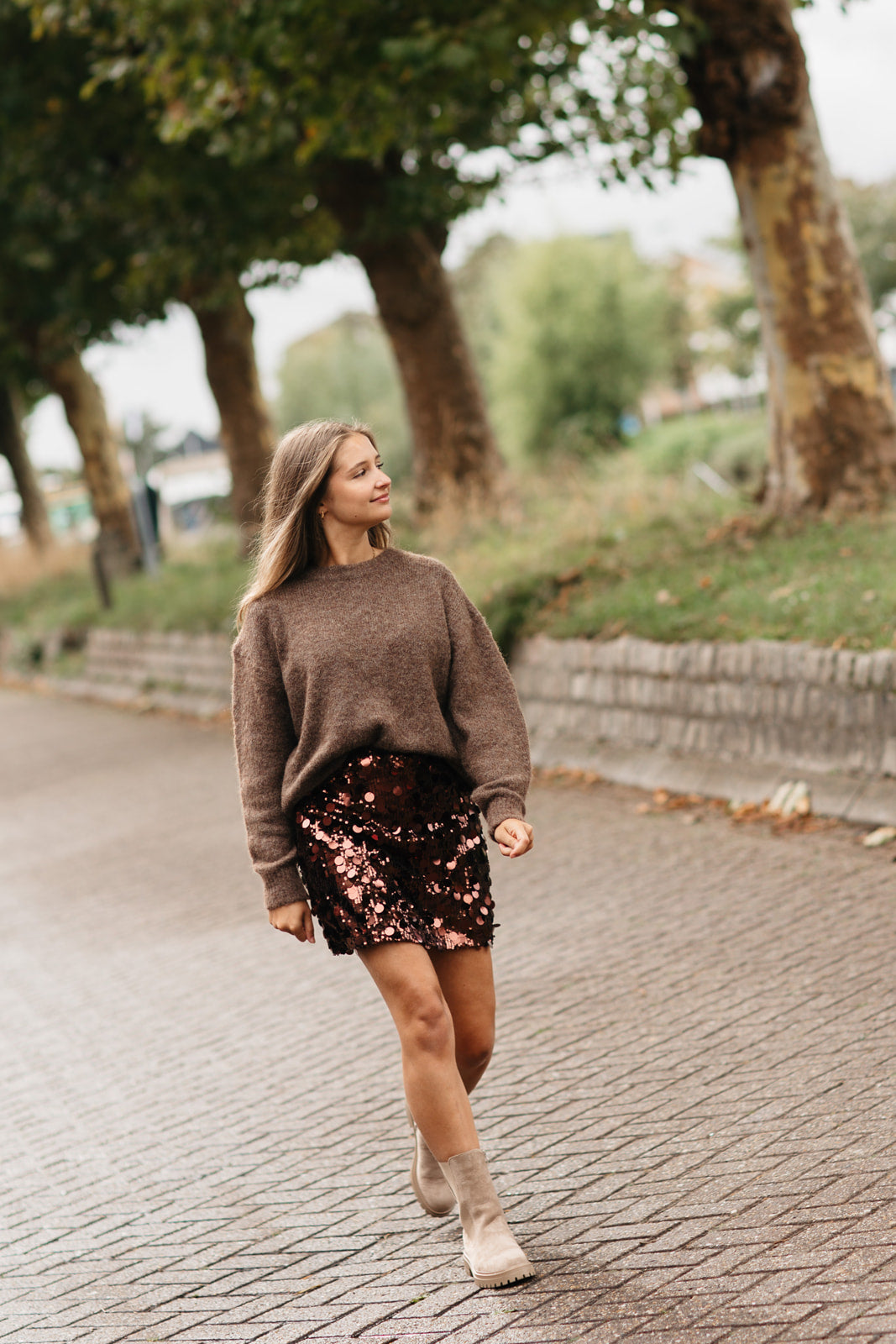 Stretchy basic sweater – duurzame knit met warme stof en tijdloze pasvorm voor dames