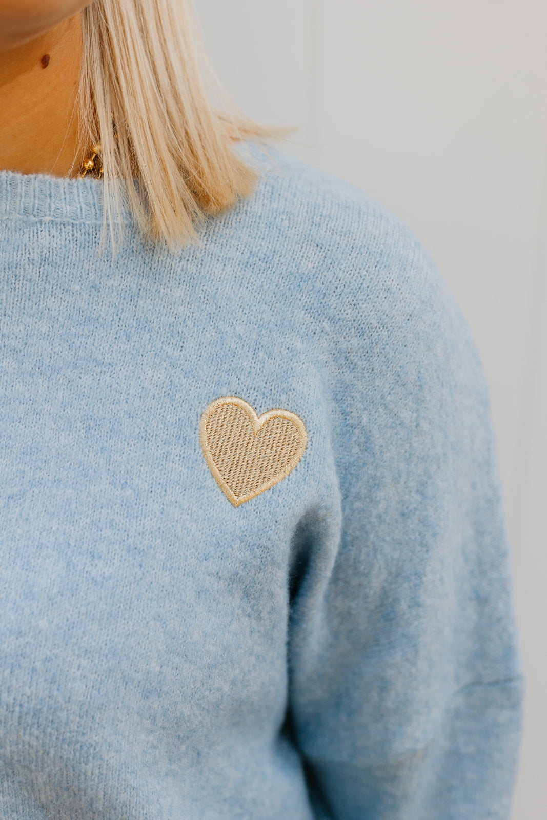 Blue heart knit
