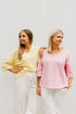 Zomerse dames sweater T-shirt – V-hals met 3/4 mouwen, 100% katoen bij My Dressing