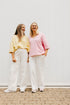 Witte dames broek – soepel vallende viscoseblend met elastische taille en lintsluiting bij My Dressing