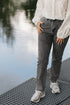 Milena mom-fit jeans dames – grijze high-waist jeans met rechte pijp bij My Dressing