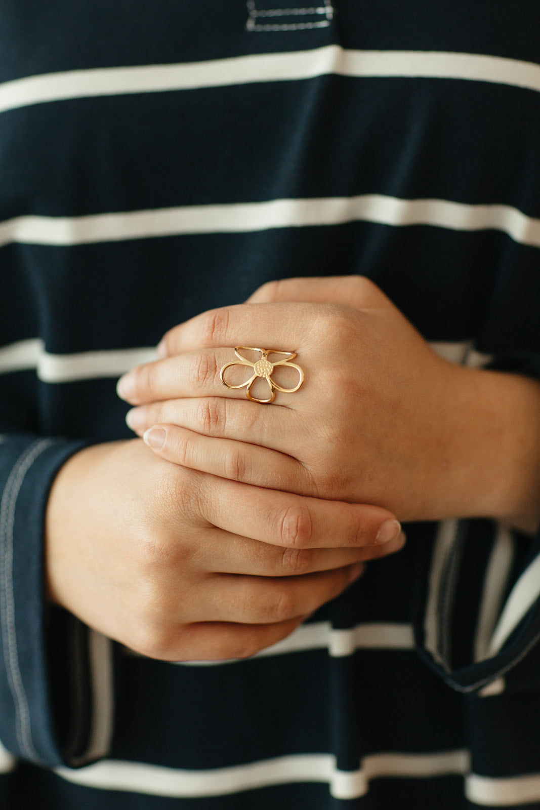 Gouden ring dames – stainless steel ring, waterproof en hypoallergeen, ideaal voor elke gelegenheid