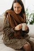 Winter scarf chocolade bruin – zachte dames sjaal met fringes en tijdloos design bij My Dressing