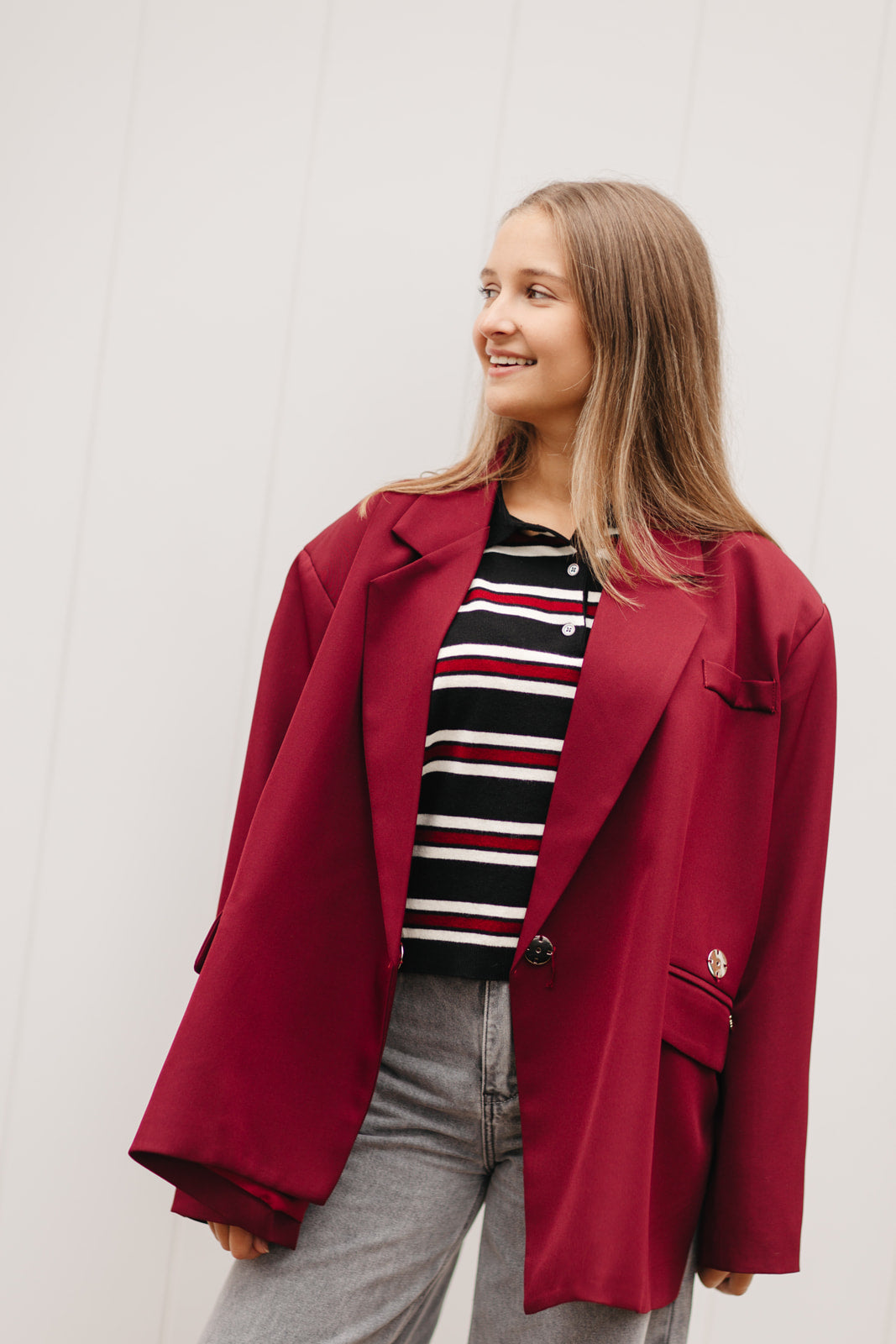 Dames blazer oversized – stijlvolle blazer met moderne pasvorm en slimme sluiting
