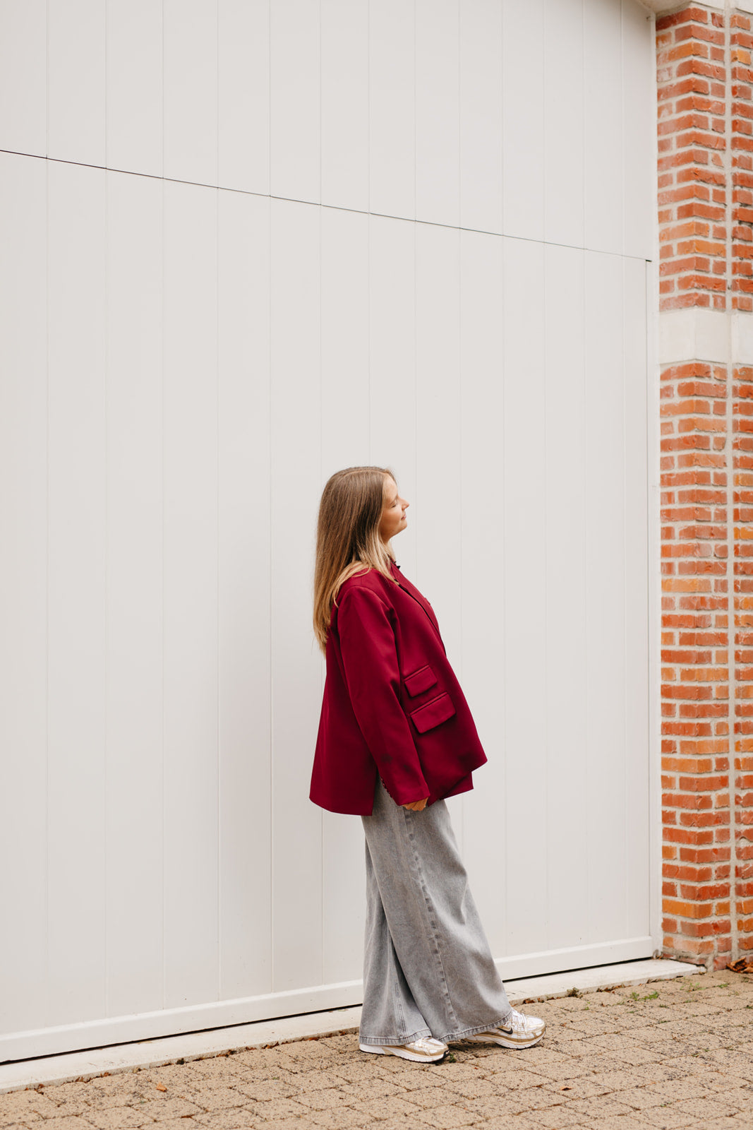 Trendy oversized blazer – fashion statement met zijsluiting en nonchalante look"