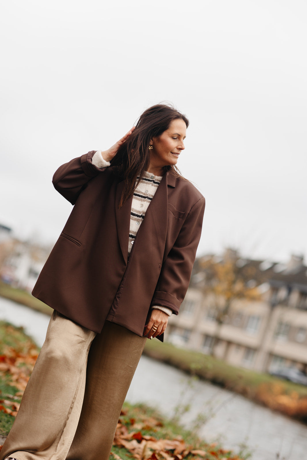 Gouden broek met elastische tailleband