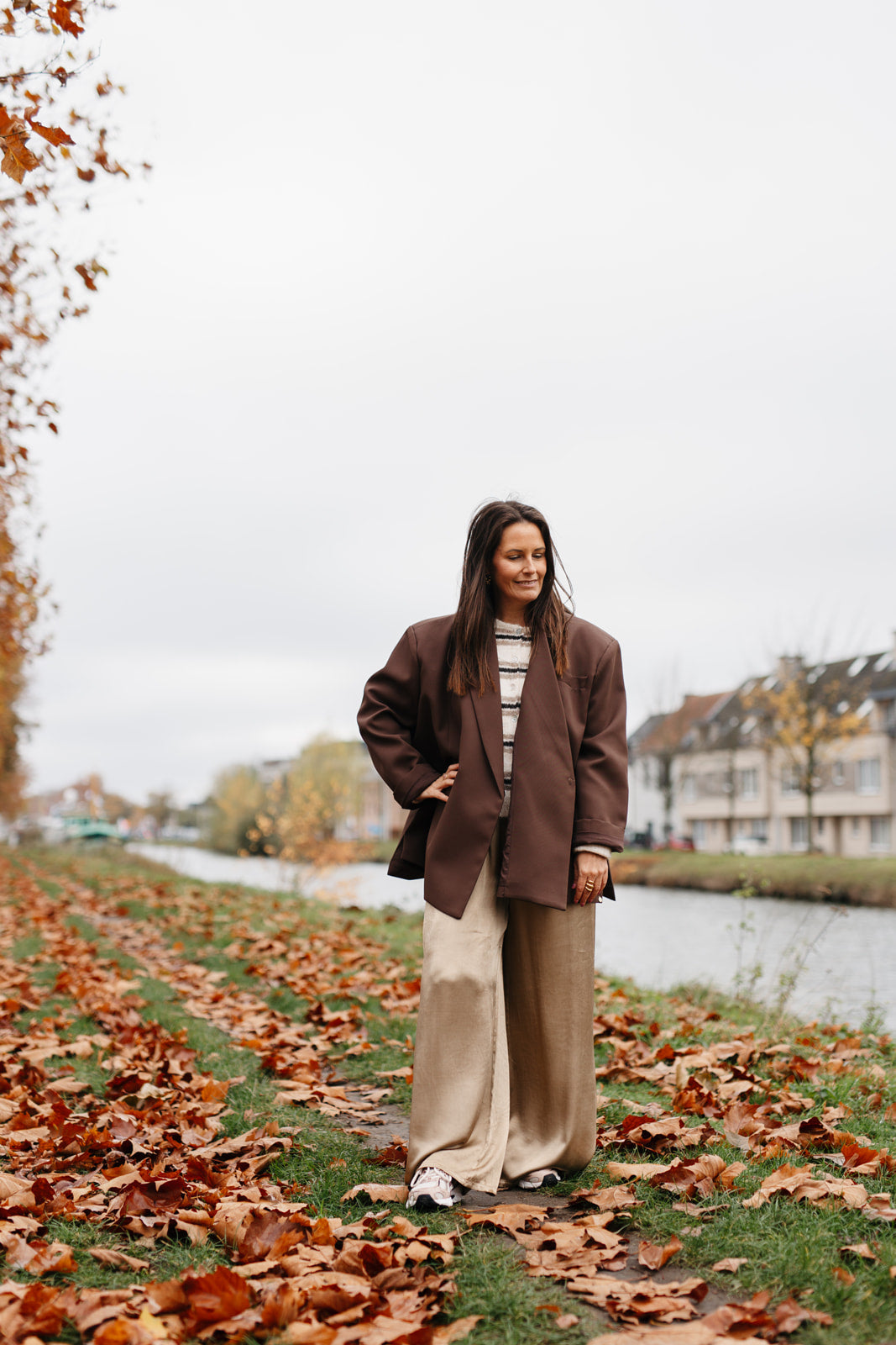 Lichtbruine oversized blazer - My Dressing