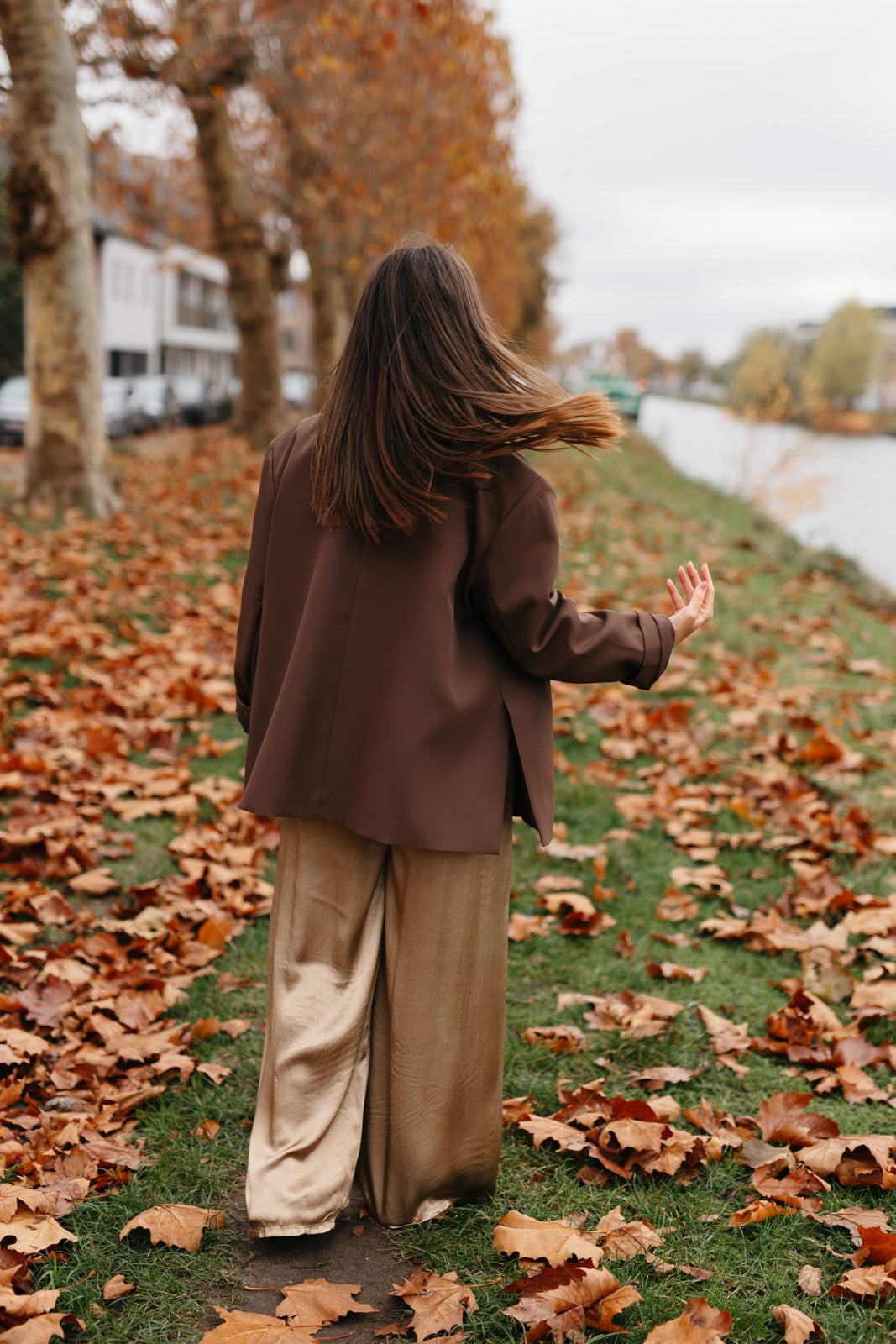 Gouden broek met elastische tailleband