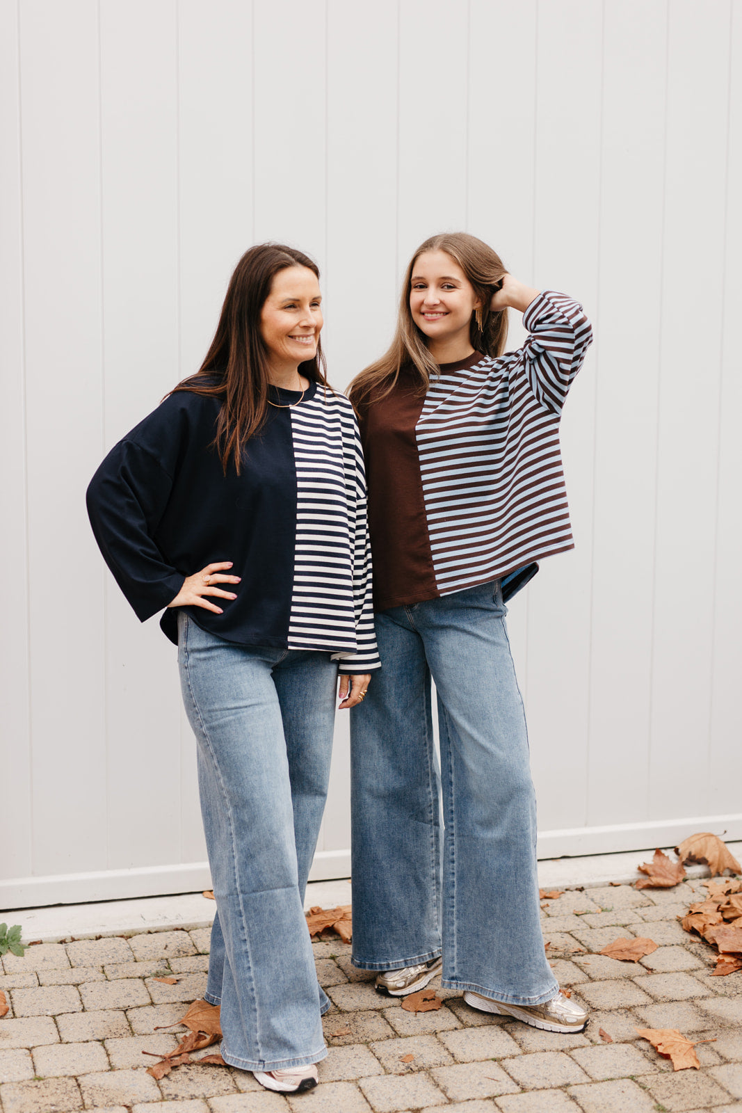 Comfy oversized top in marine tinten