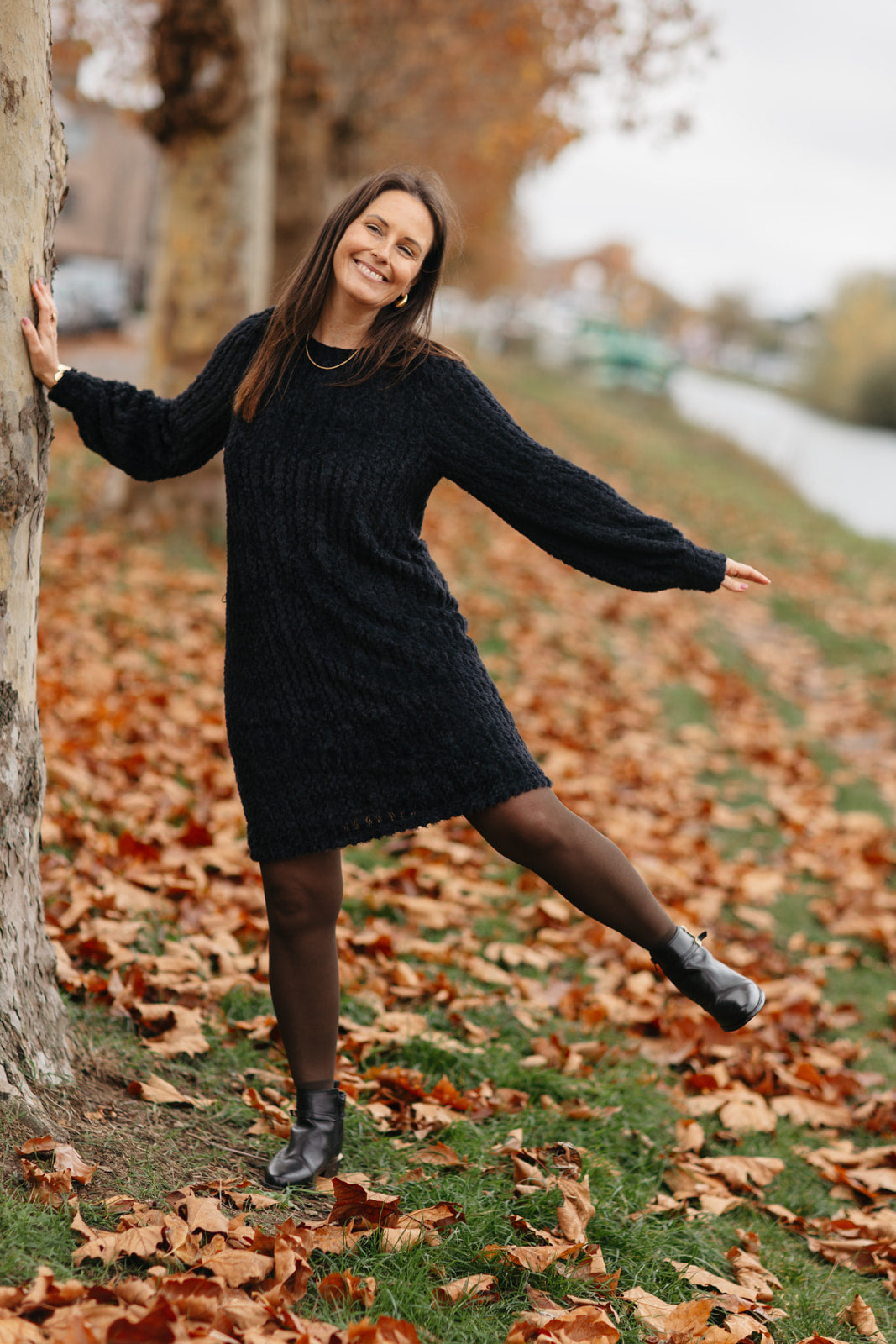 Warme damesjurk zonder prik – styled outfit