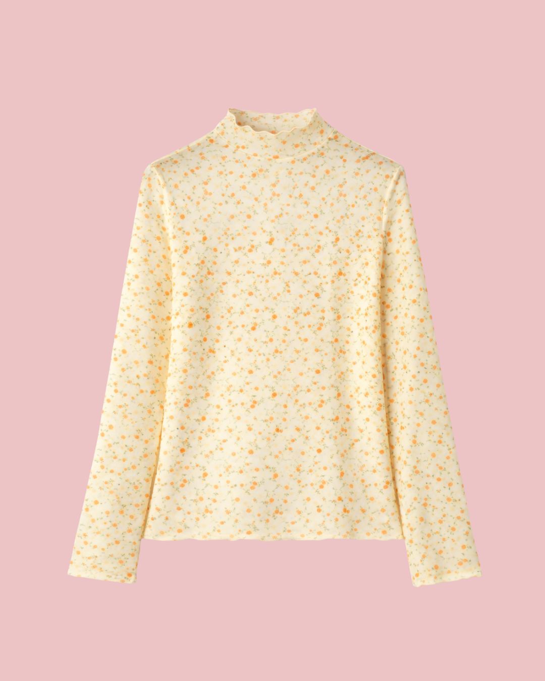 Flower longsleeve geel