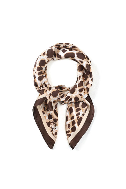 Animal print sjaaltje bruin