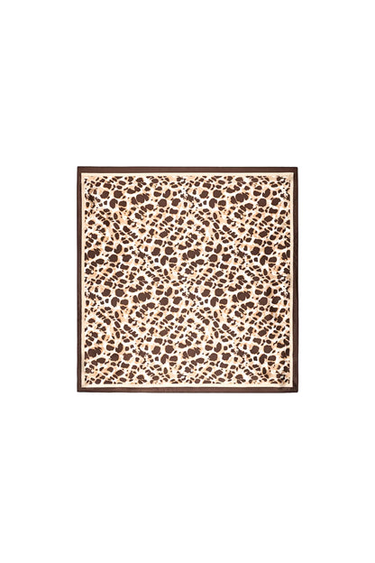 Animal print sjaaltje bruin