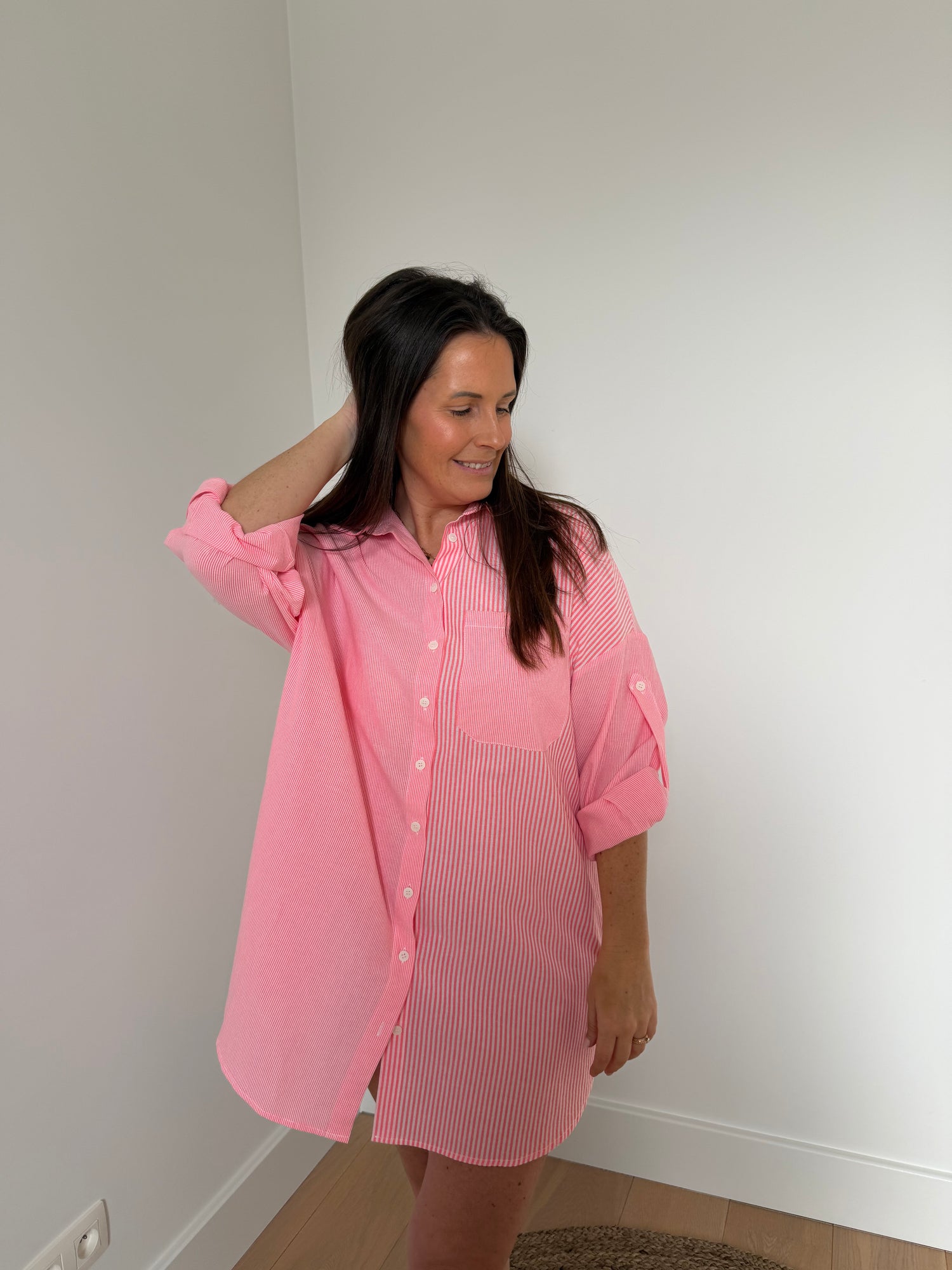 Roze gestreepte jurk - My Dressing