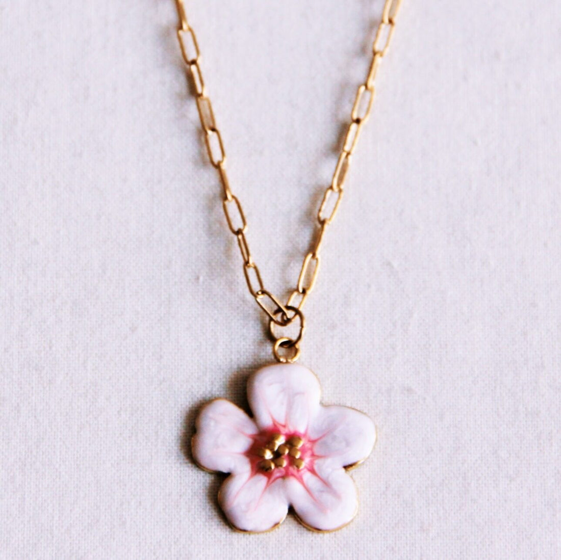 D-chain bloem halsketting