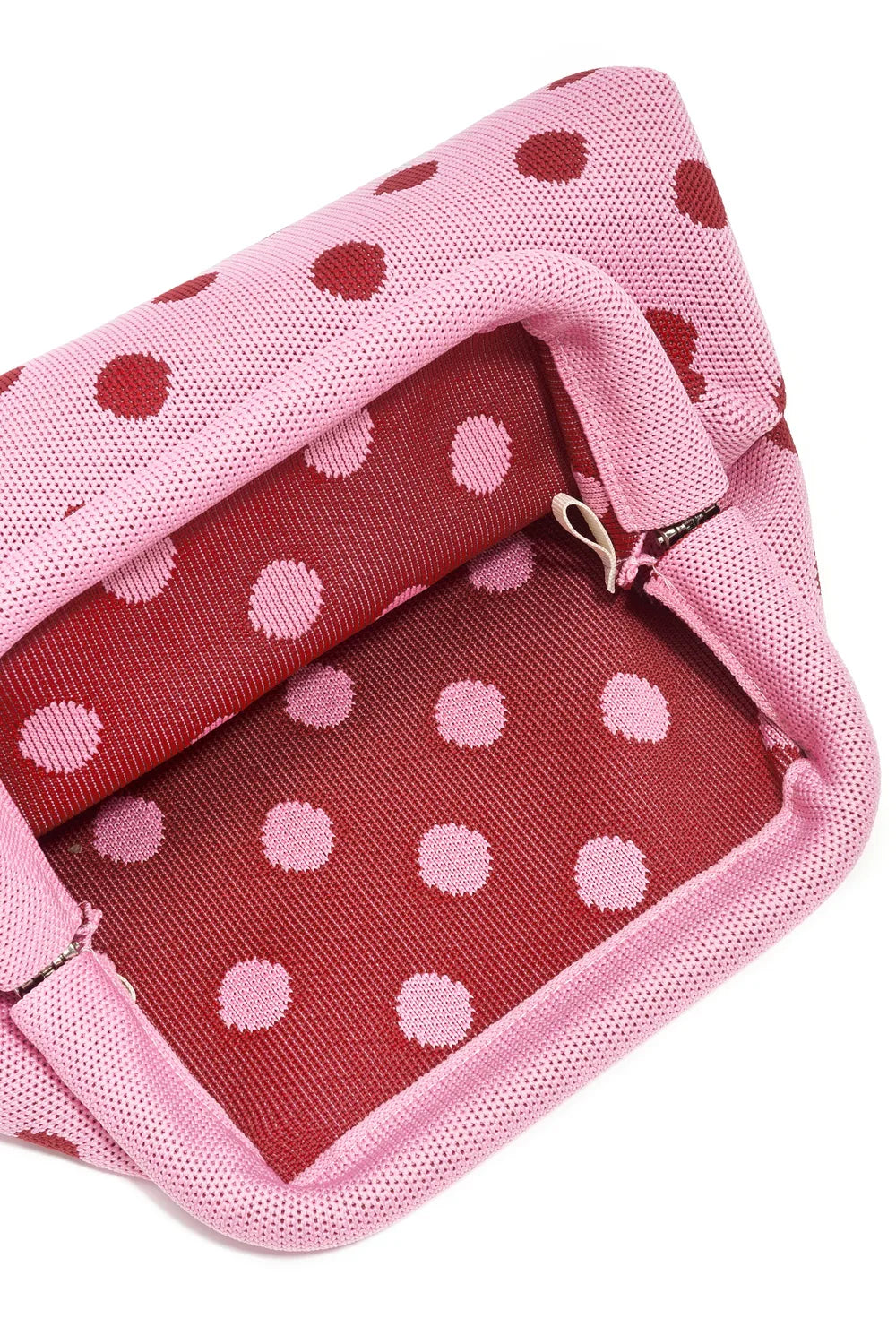Dot clutch roze