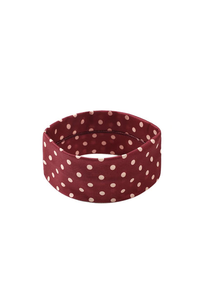 Polka dot haarband bordeaux