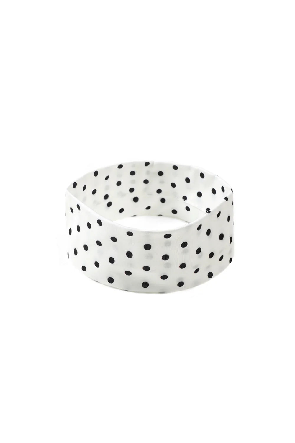 Polka dot haarband wit
