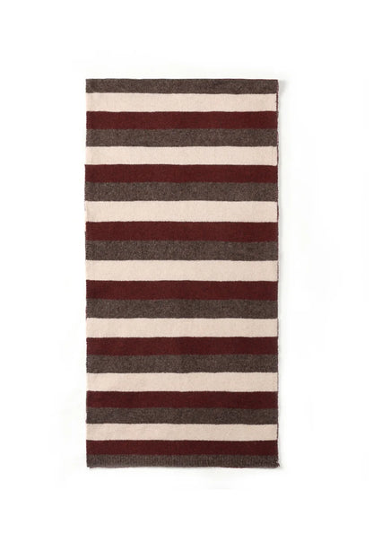 Gestreepte sjaal burgundy