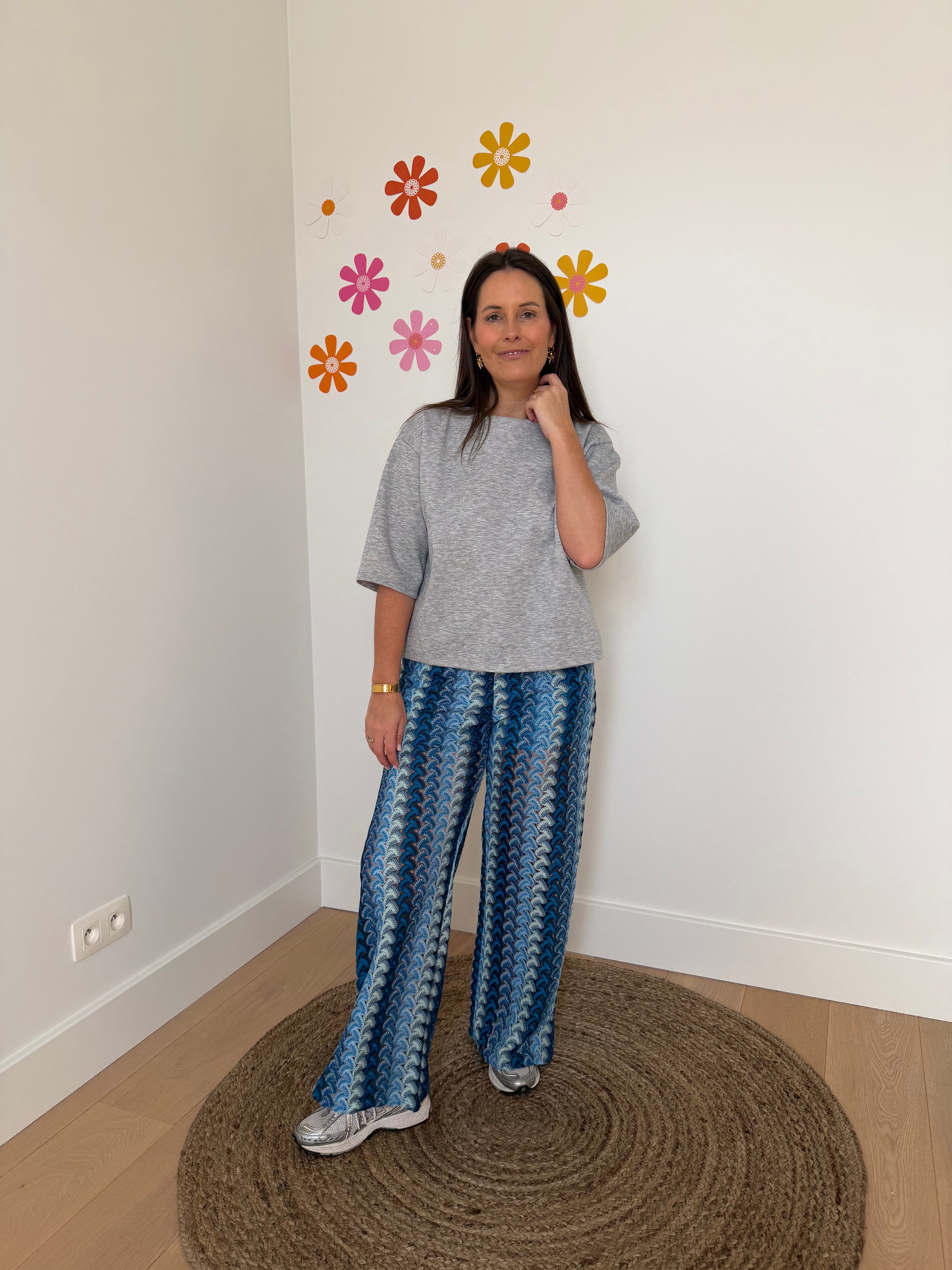 Blauwe crochet broek - My Dressing