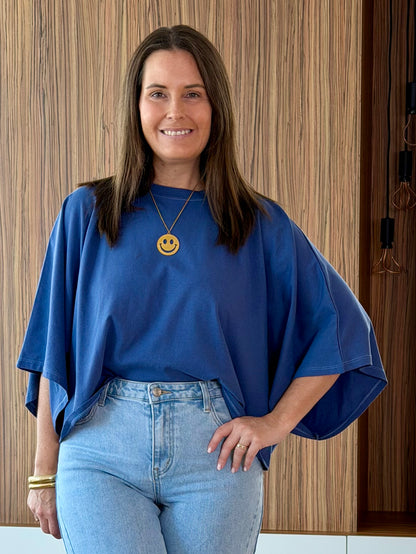 Olivia tee jeansblauw