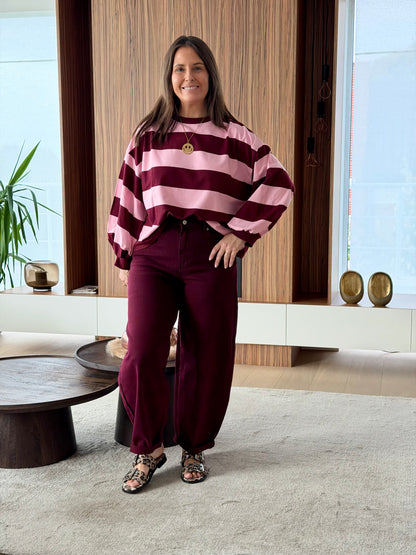 Besy shirt roze/burgundy